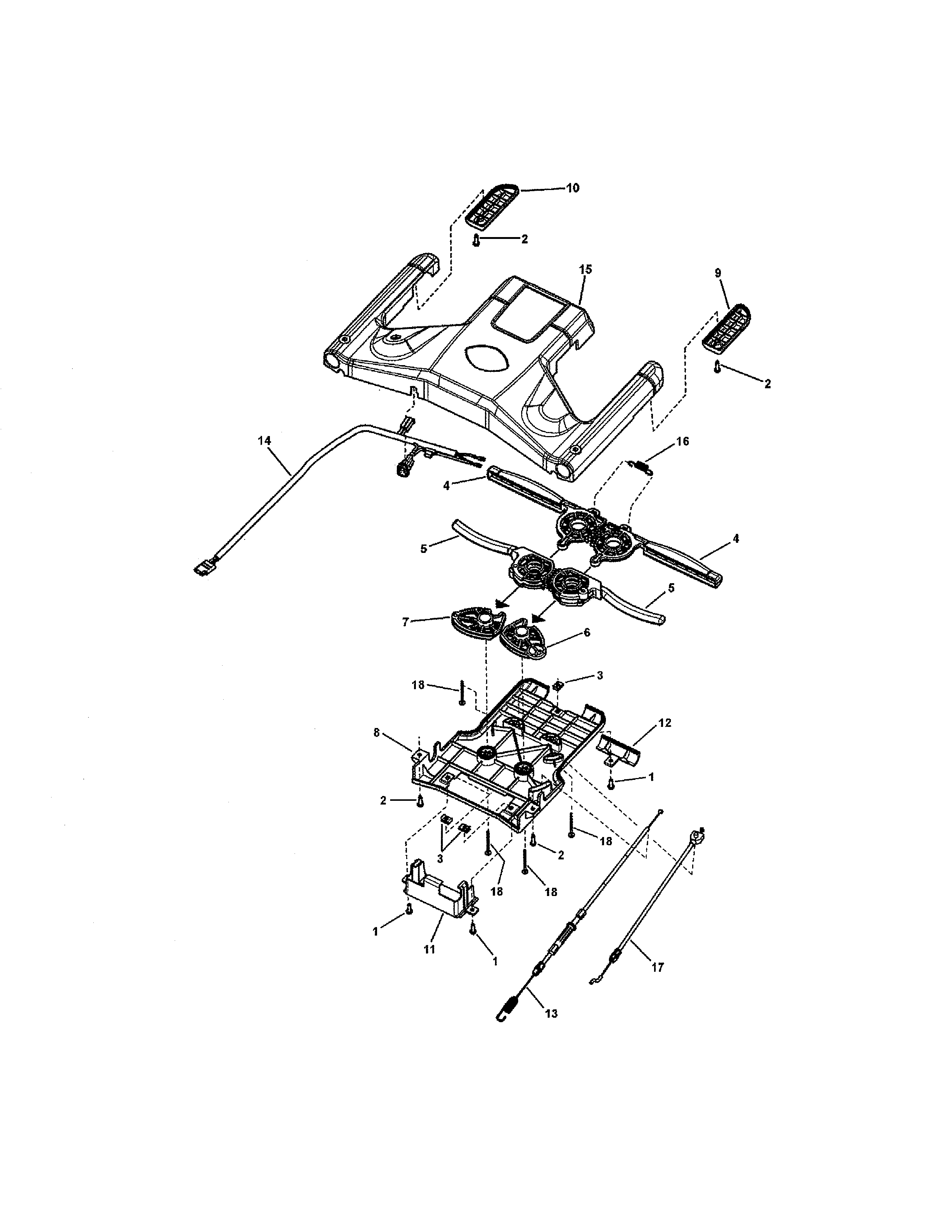 Snapper 7800707 drive control (electrical start) diagram