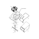 Snapper 7800707 engine/blade/grass bag diagram