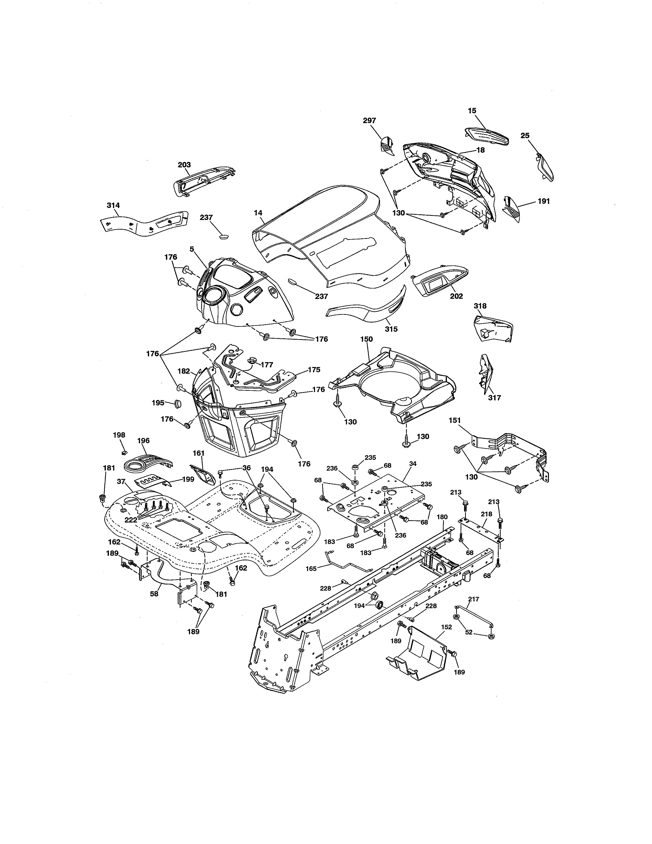 Craftsman 917288611 chassis & enclosures diagram