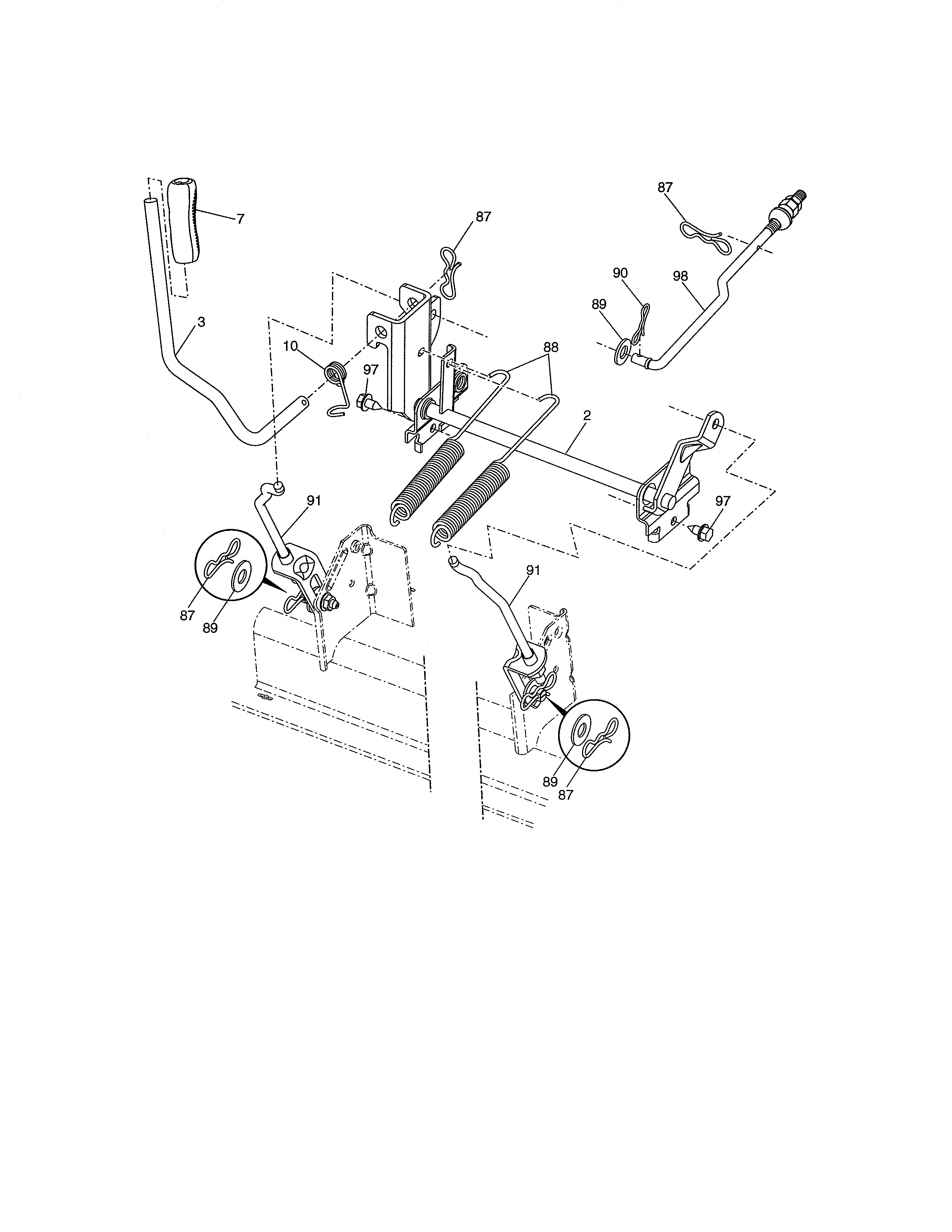 Craftsman 917288611 lift assembly diagram