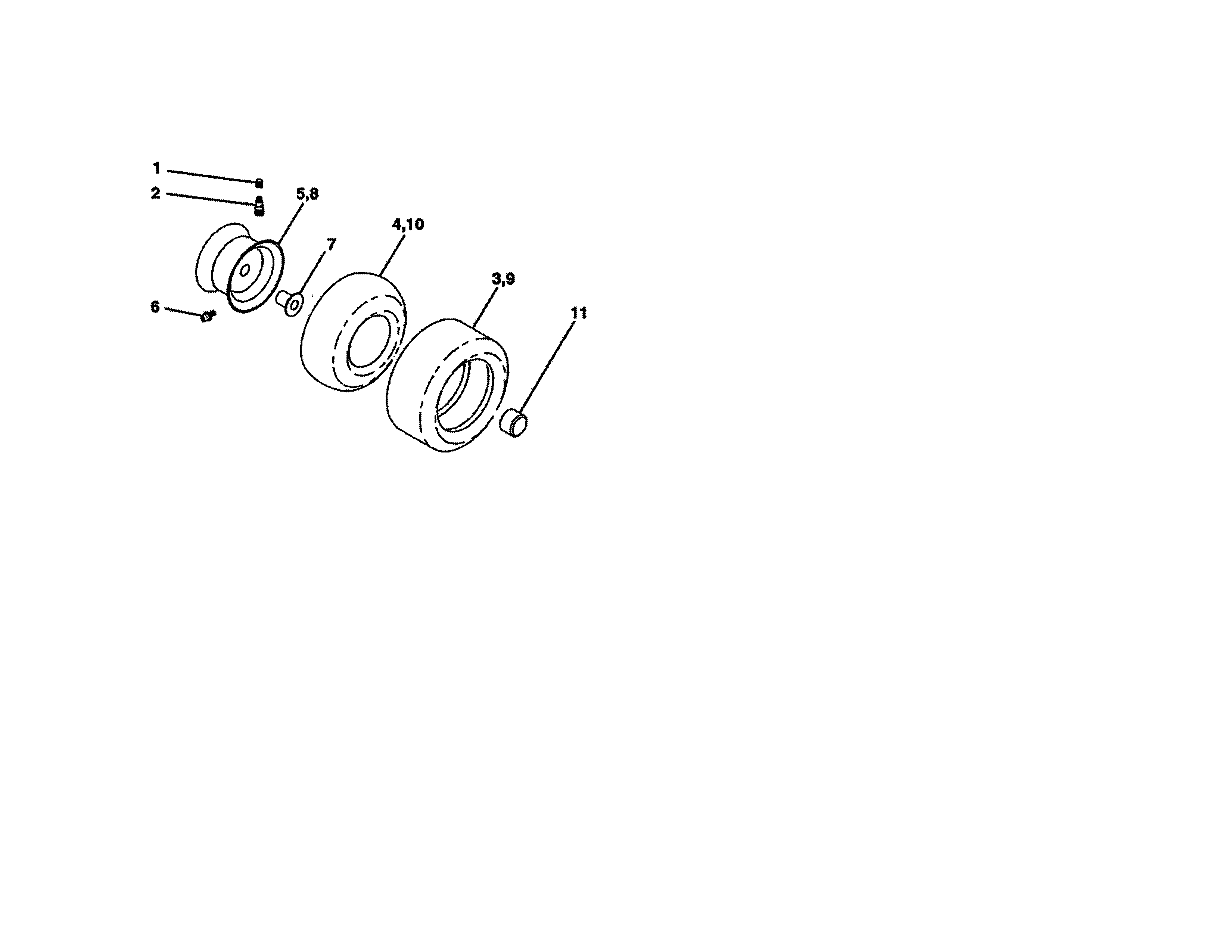 Craftsman 944601880 wheels & tires diagram