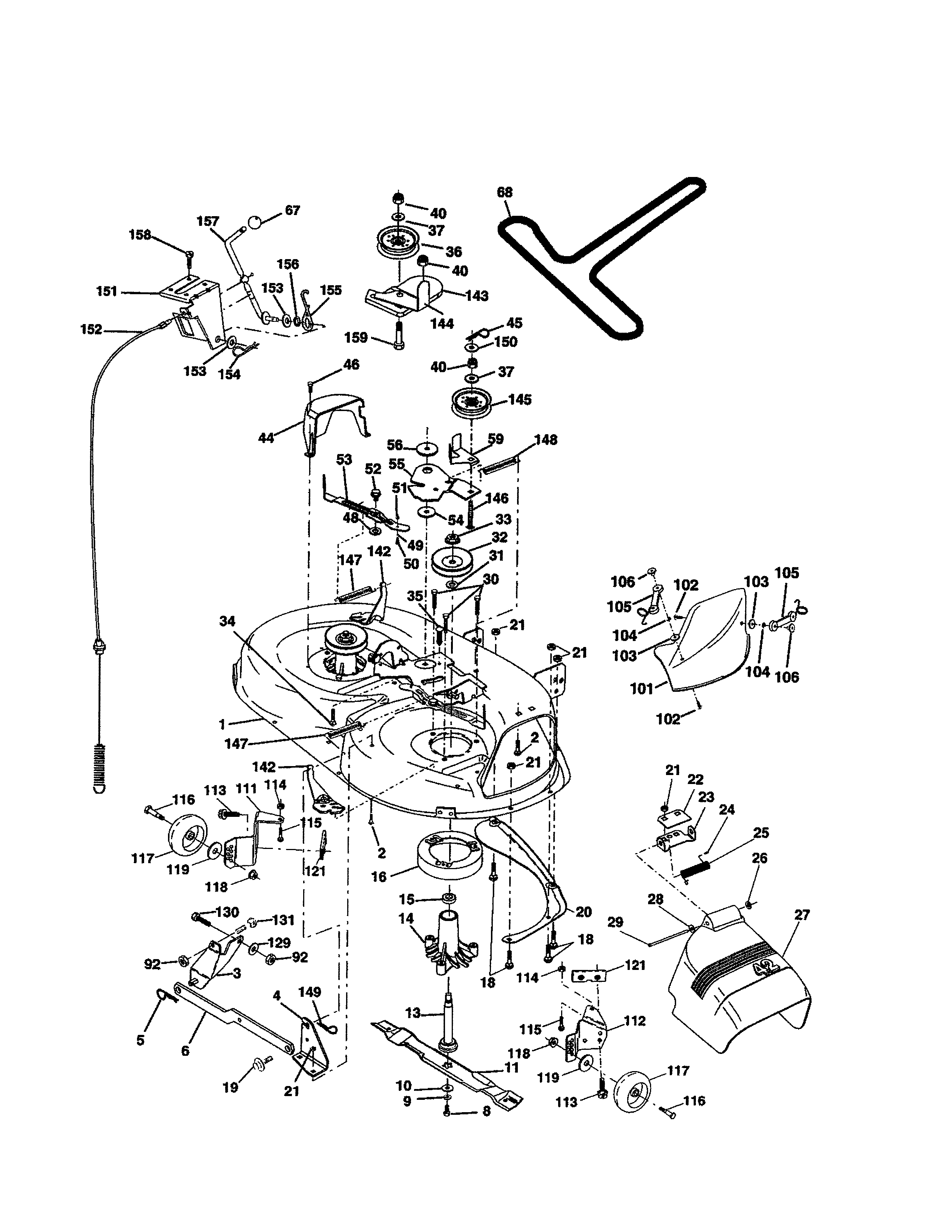 Craftsman 944601880 mower deck diagram