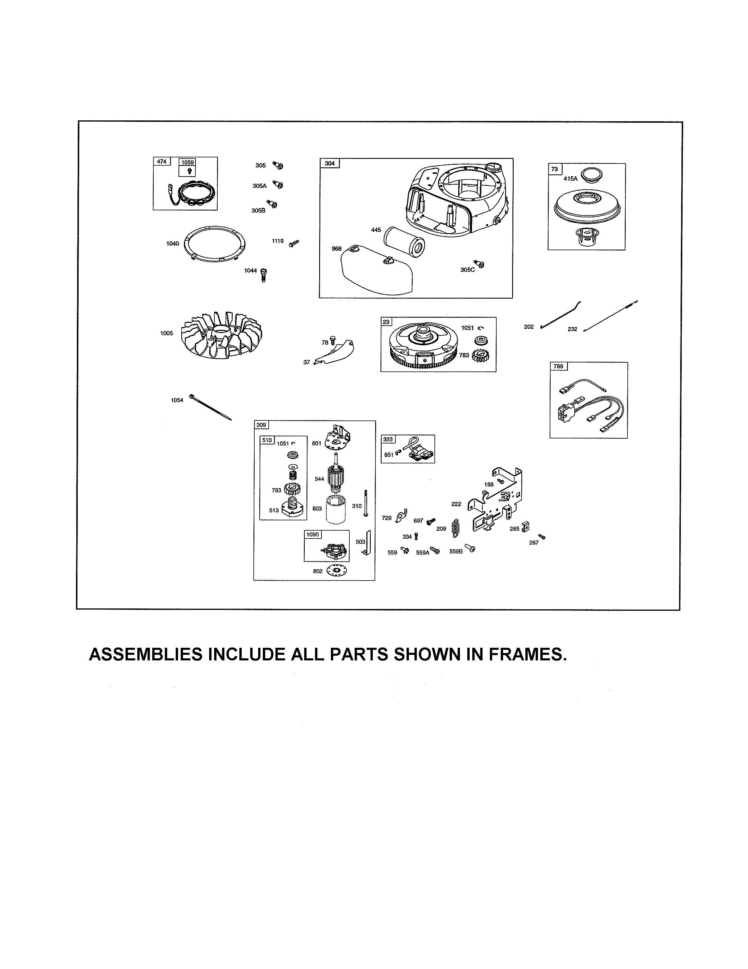 Poulan 96041001400 motor starter/blower housing diagram