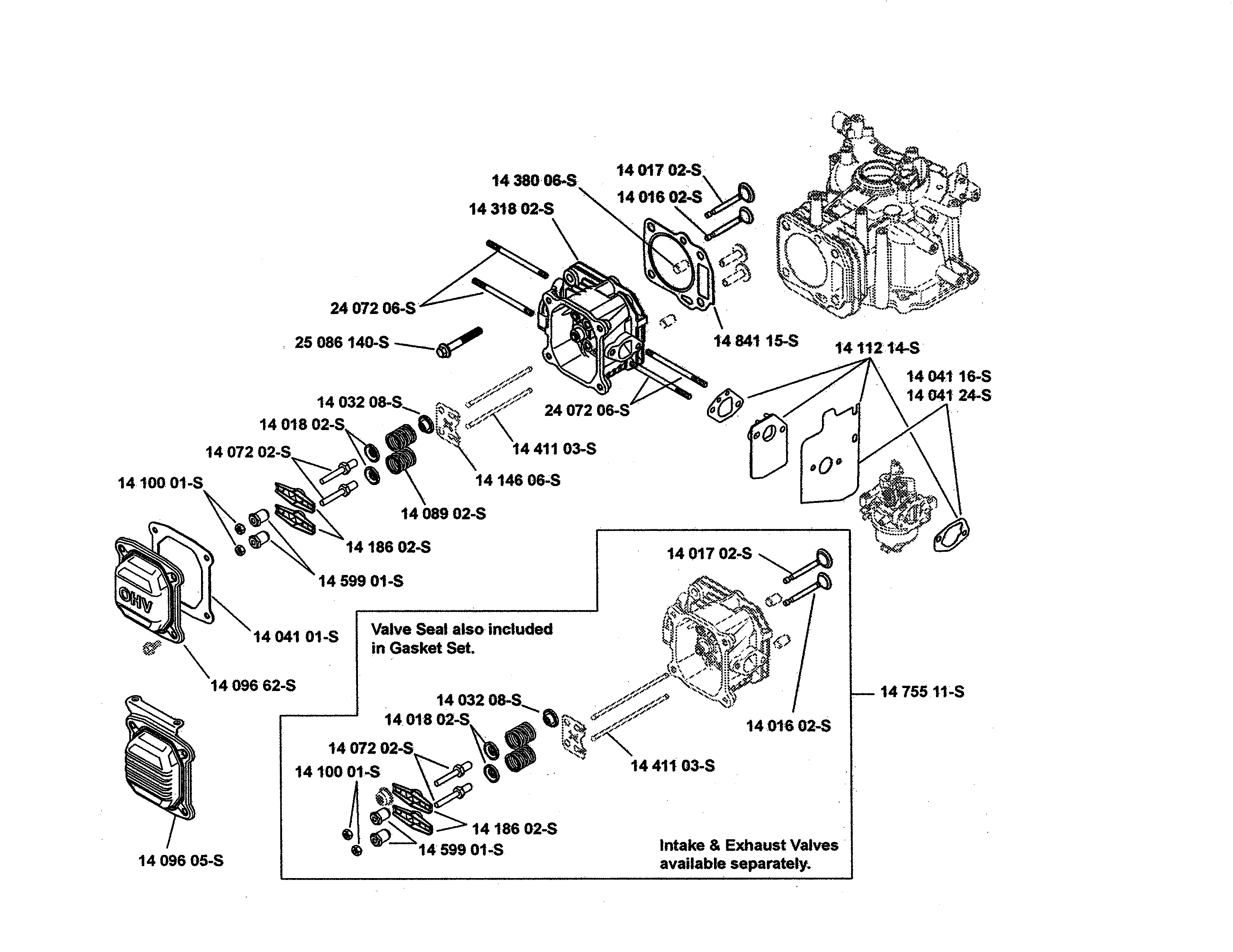 Husqvarna 917379130 head/valve/breather diagram
