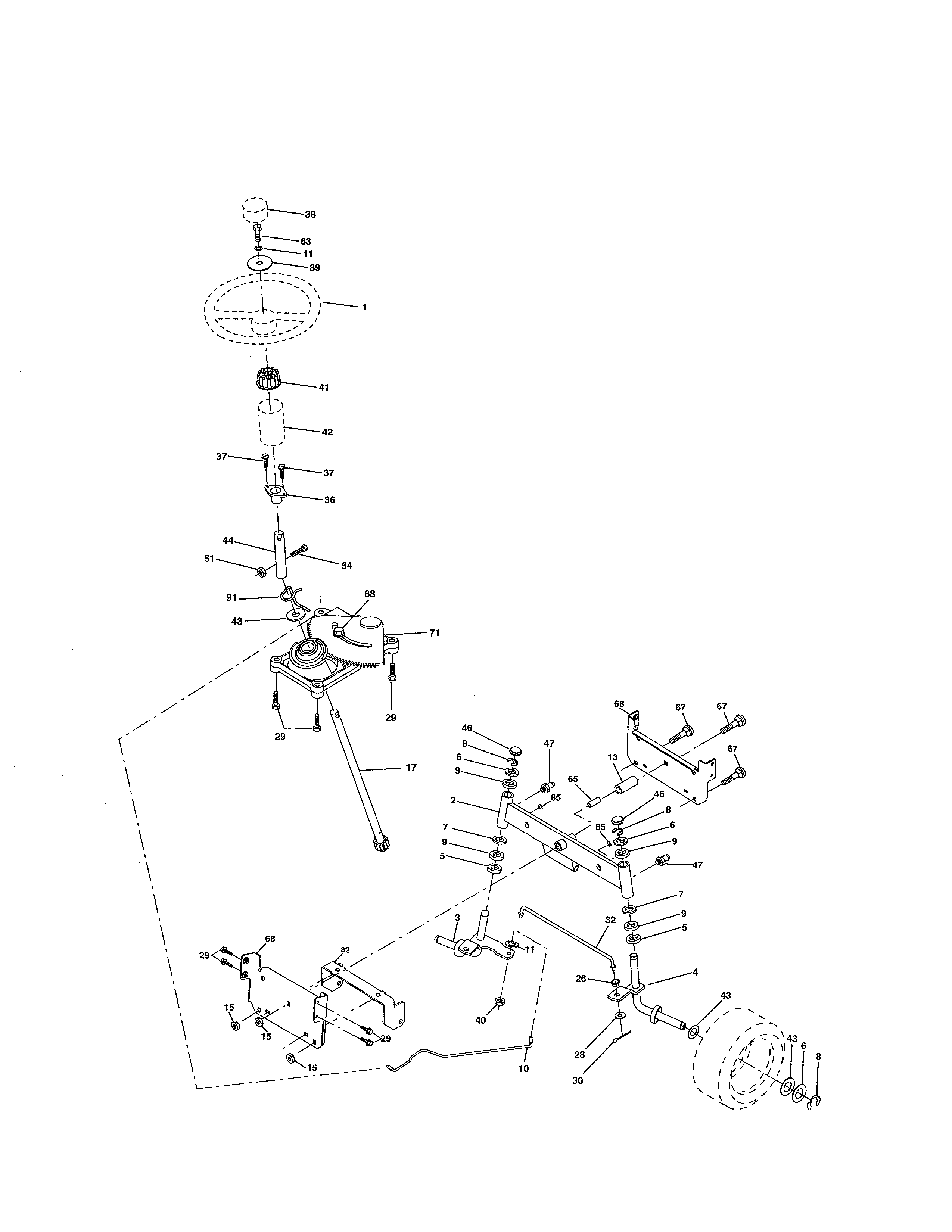 Craftsman 944601881 steering diagram