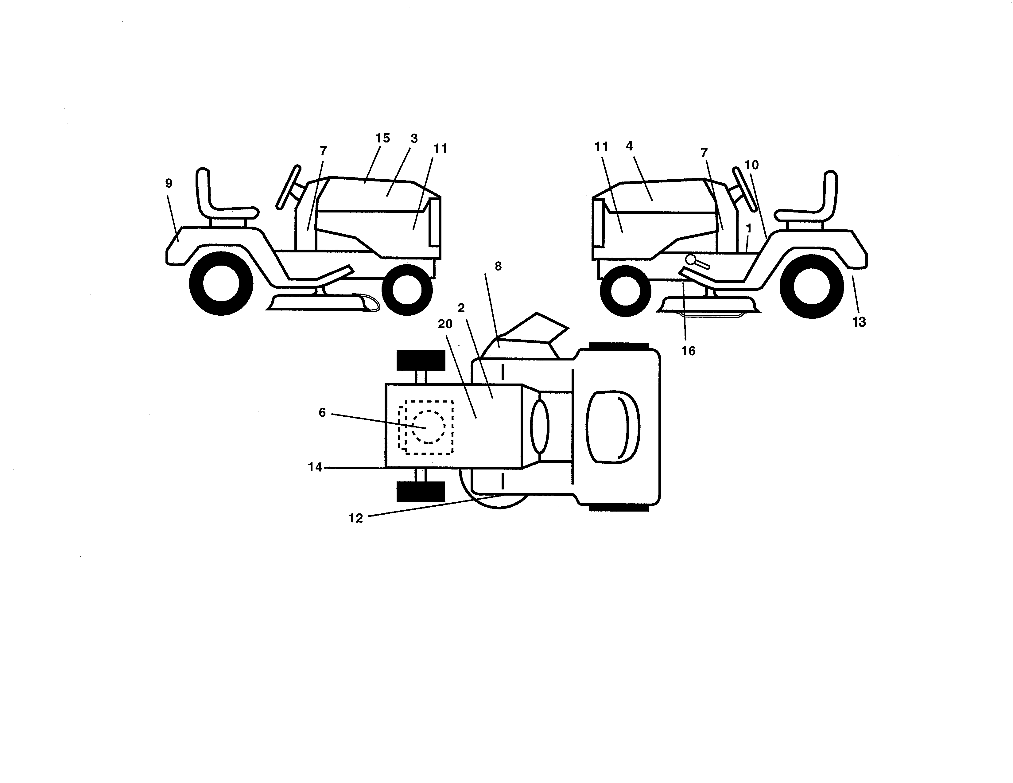 Craftsman 944601881 decals diagram