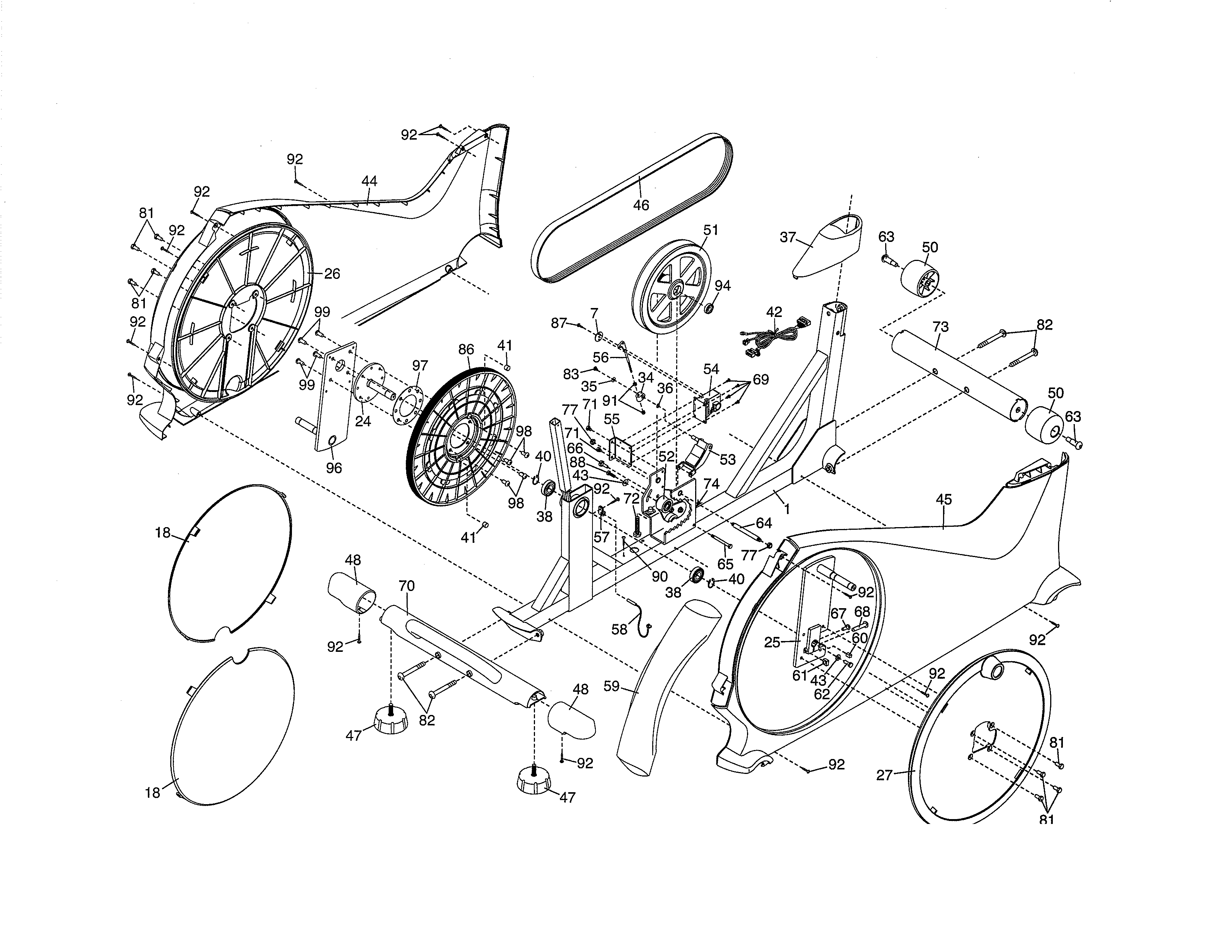 Proform 831239431 base/pulleys diagram