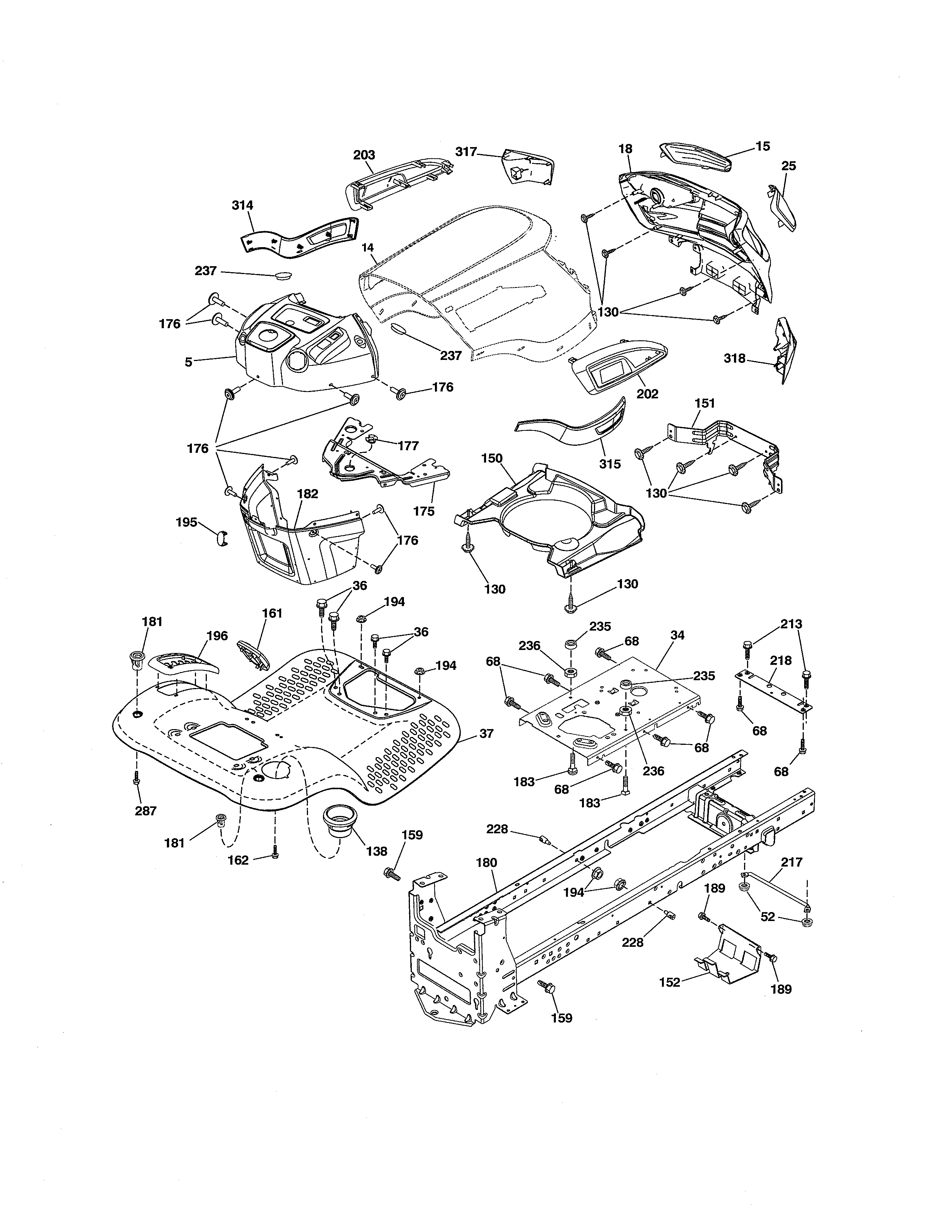 Craftsman 917288661 chassis diagram