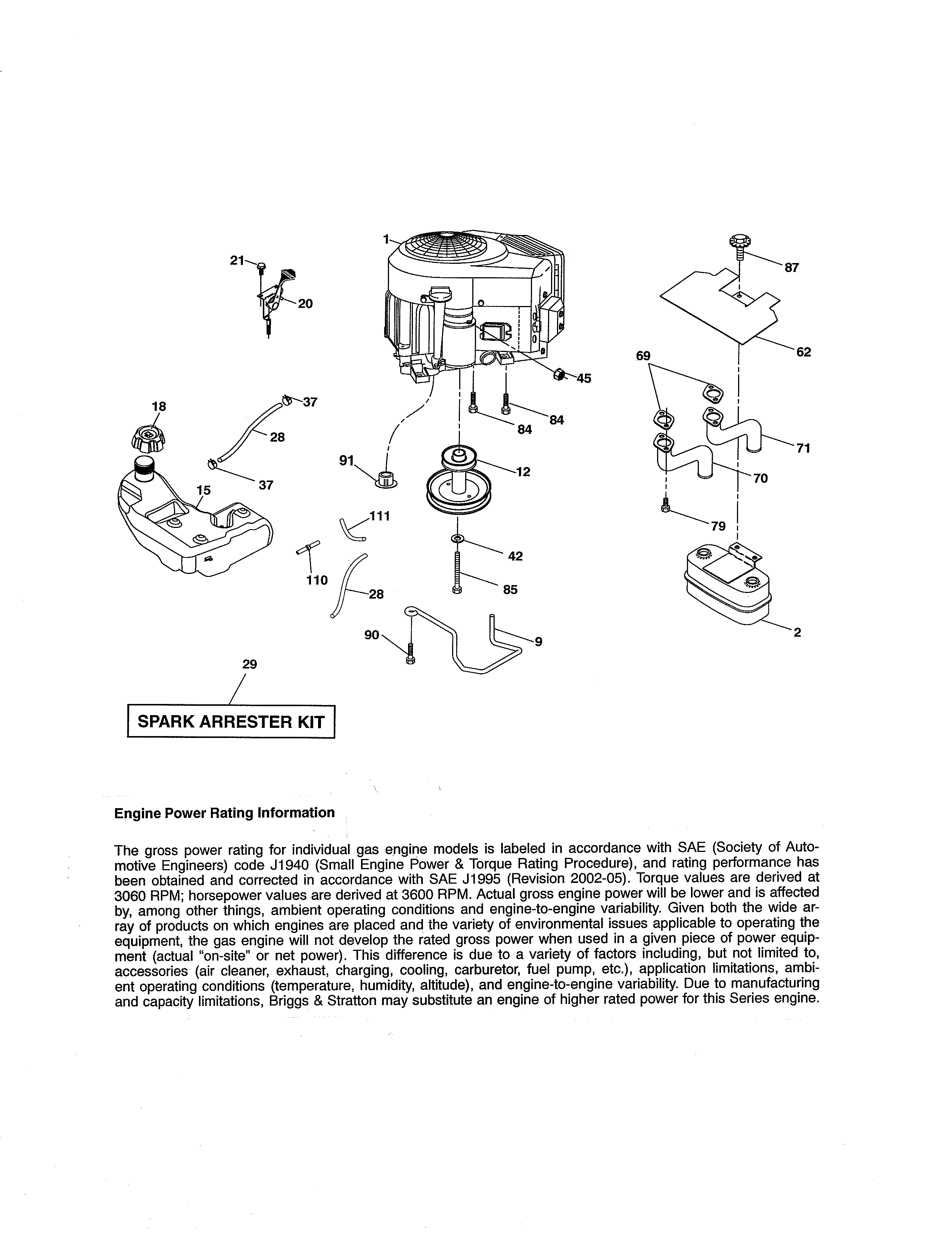 Craftsman 917288661 engine diagram