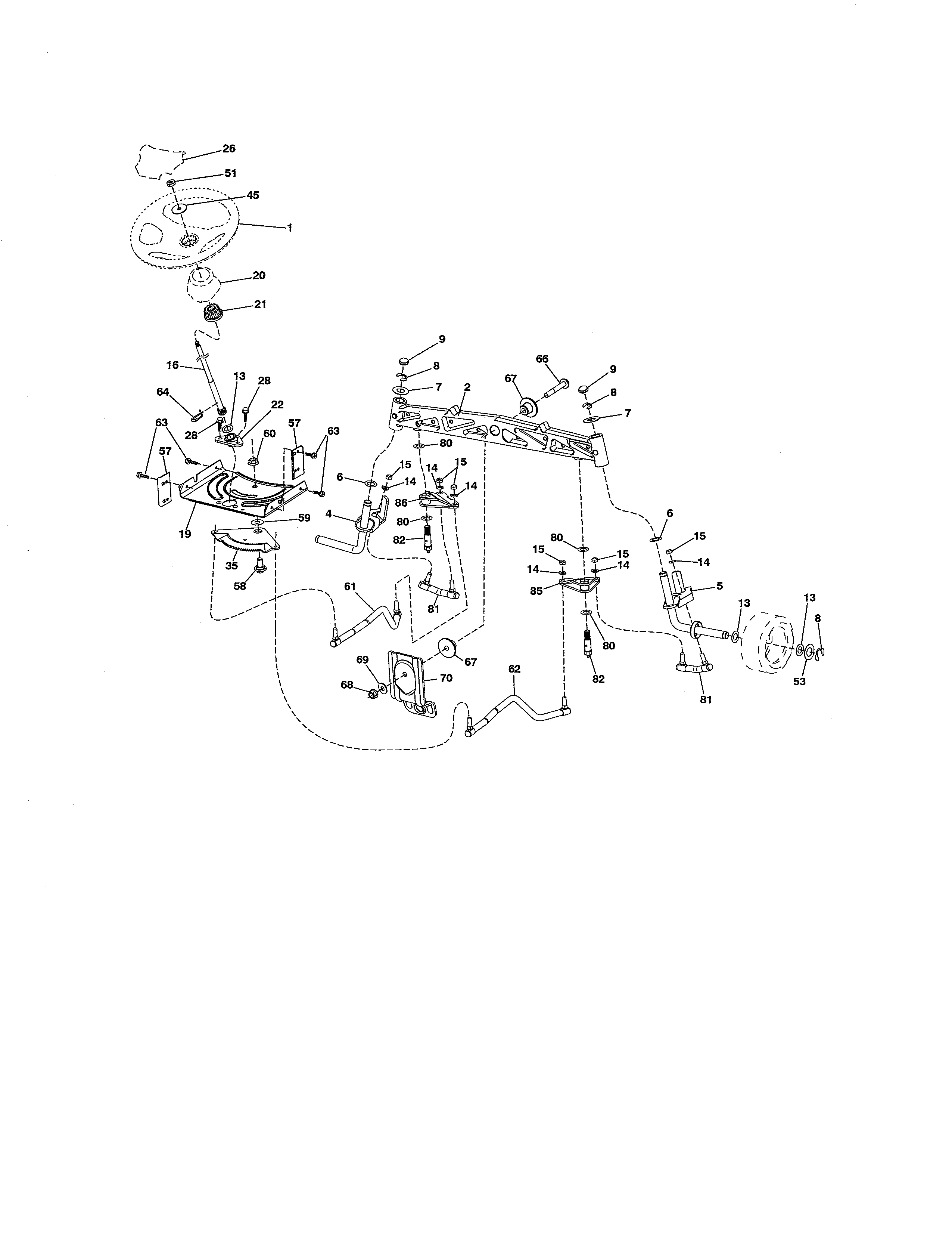 Craftsman 917288661 steering diagram
