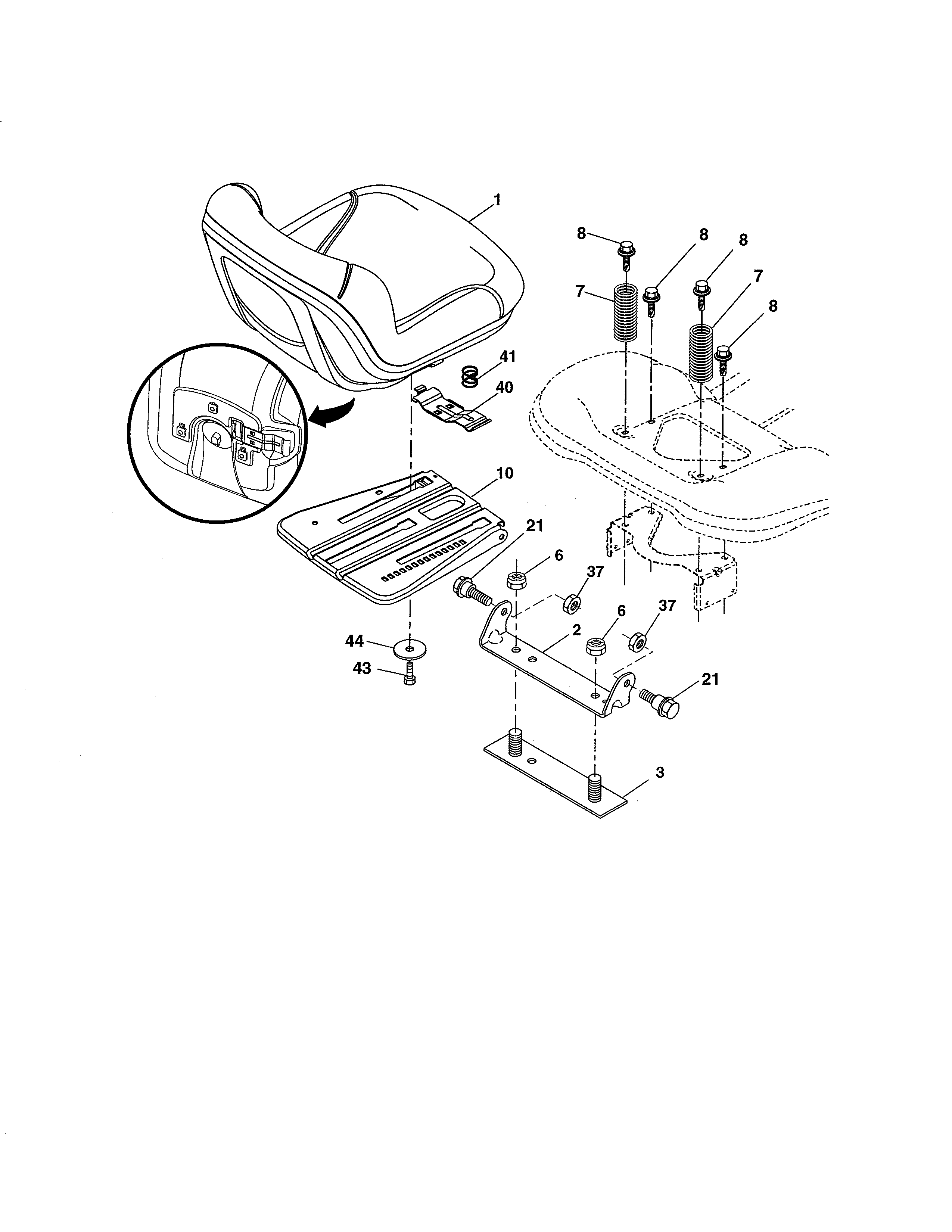 Craftsman 917288661 seat diagram