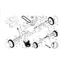Craftsman 917374543 drive control/gear case/wheels diagram