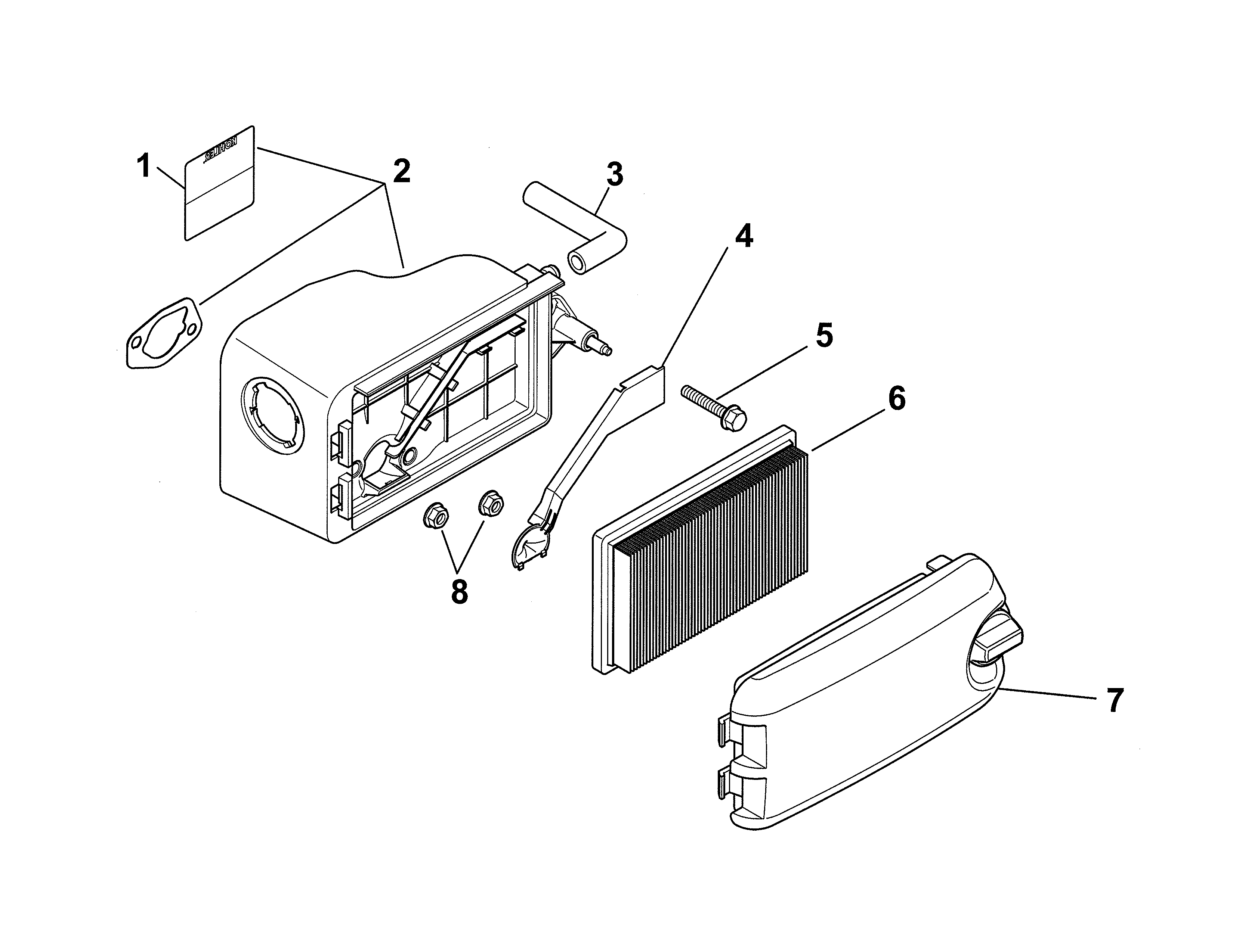 Yard Pro 917371580 air intake/filtration diagram