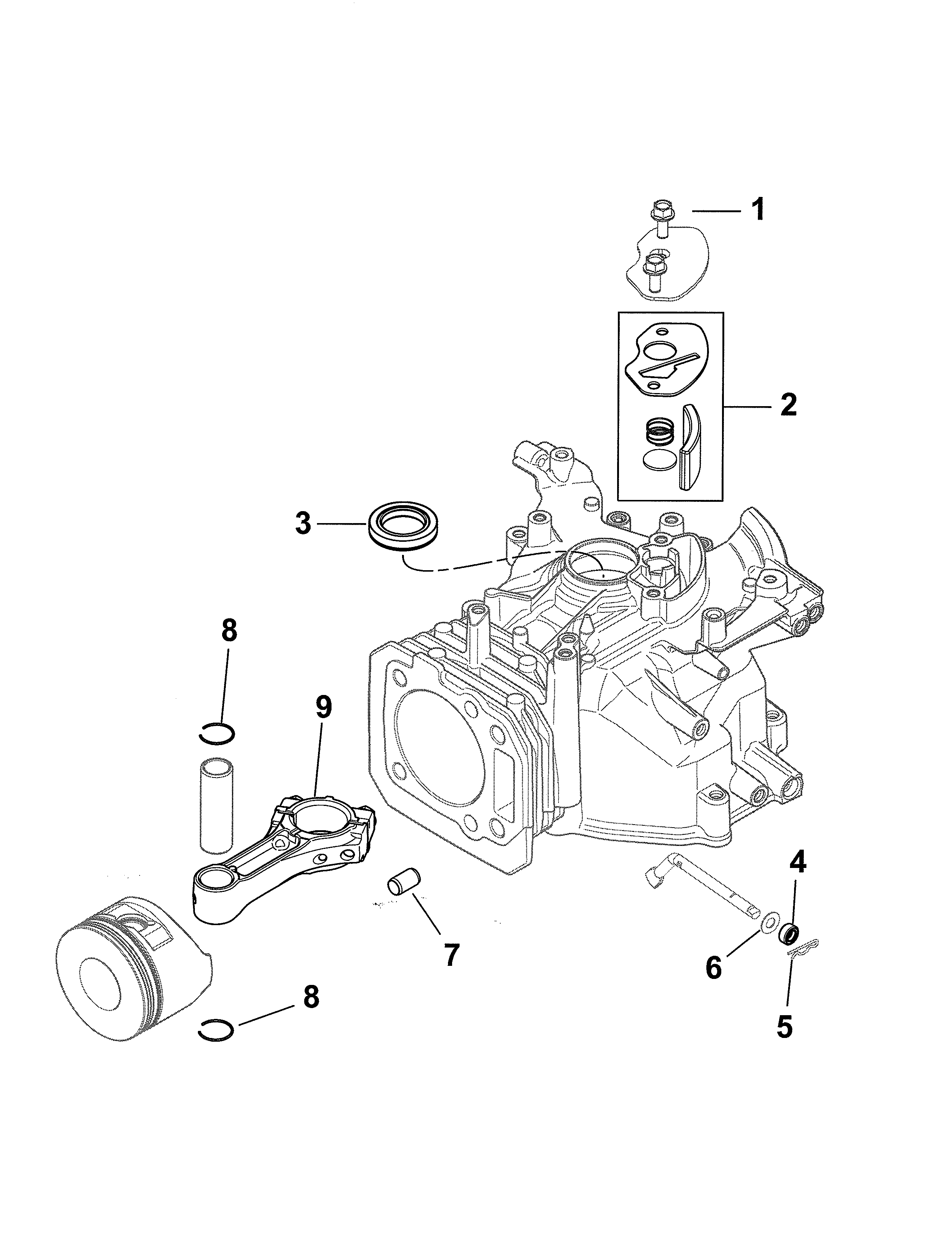 Yard Pro 917371580 crankcase diagram
