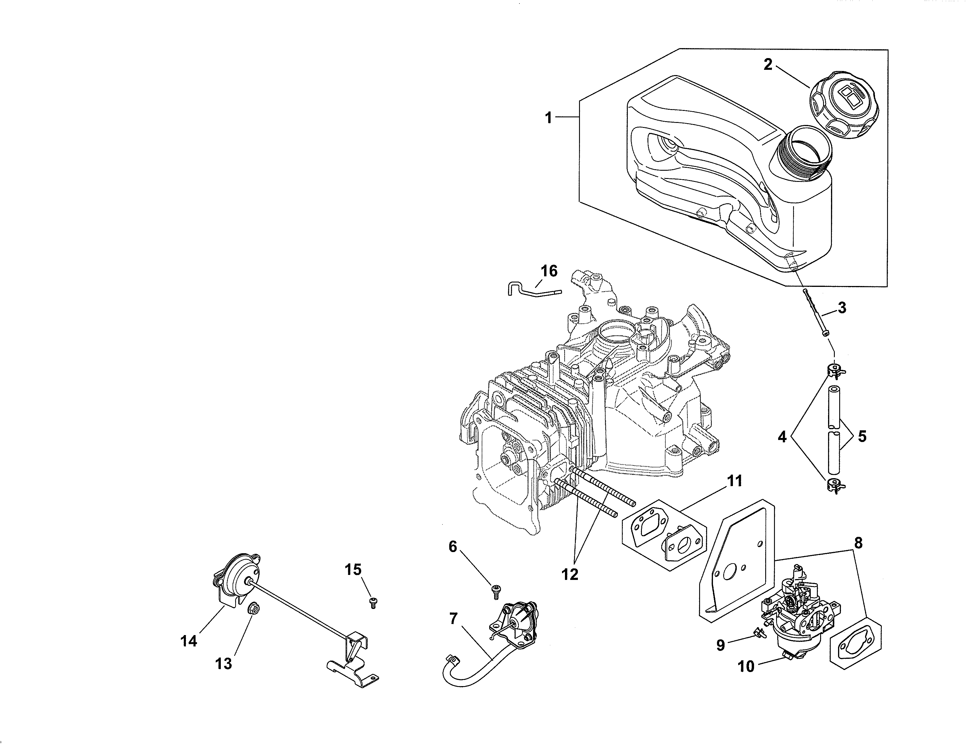 Yard Pro 917371580 fuel system diagram