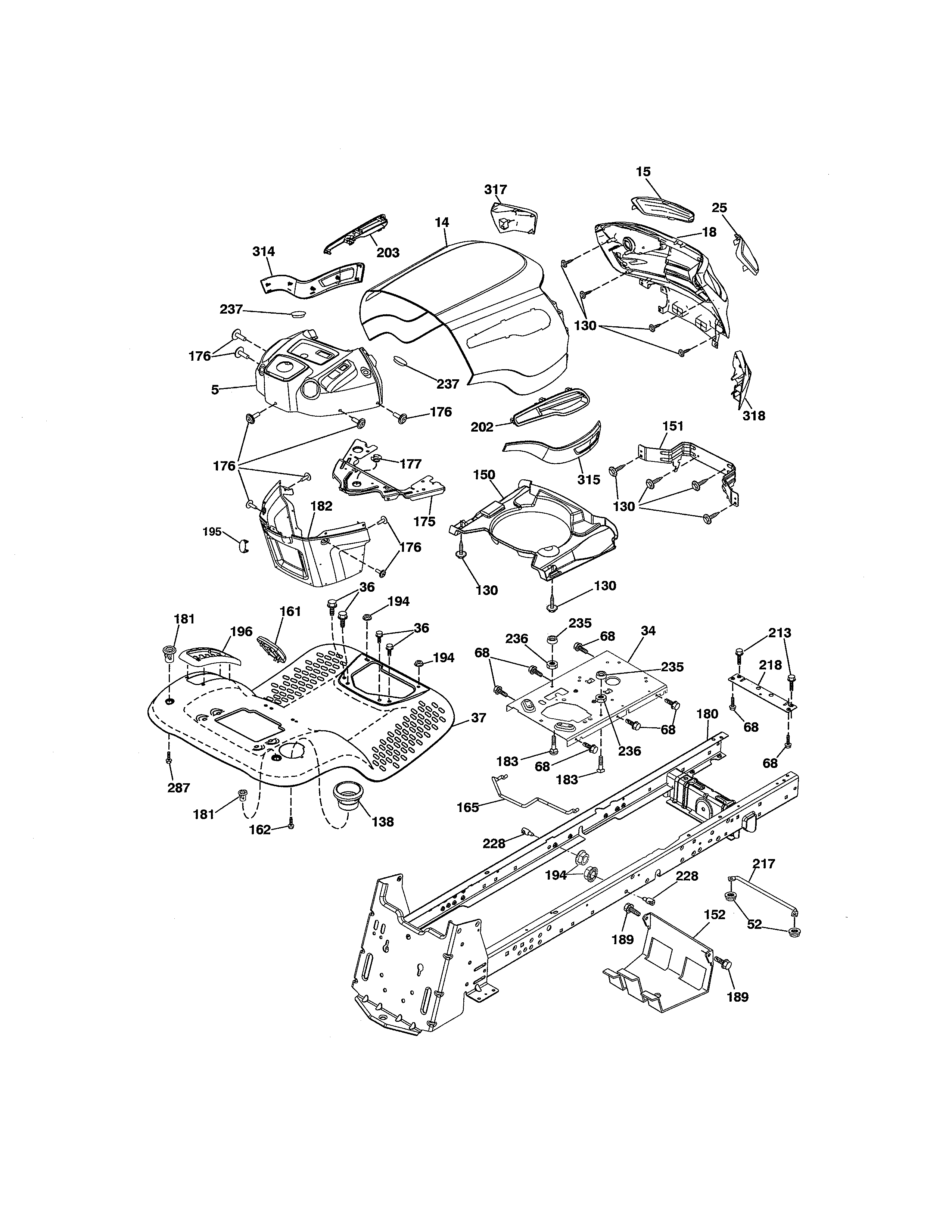 Craftsman 917288660 chassis diagram