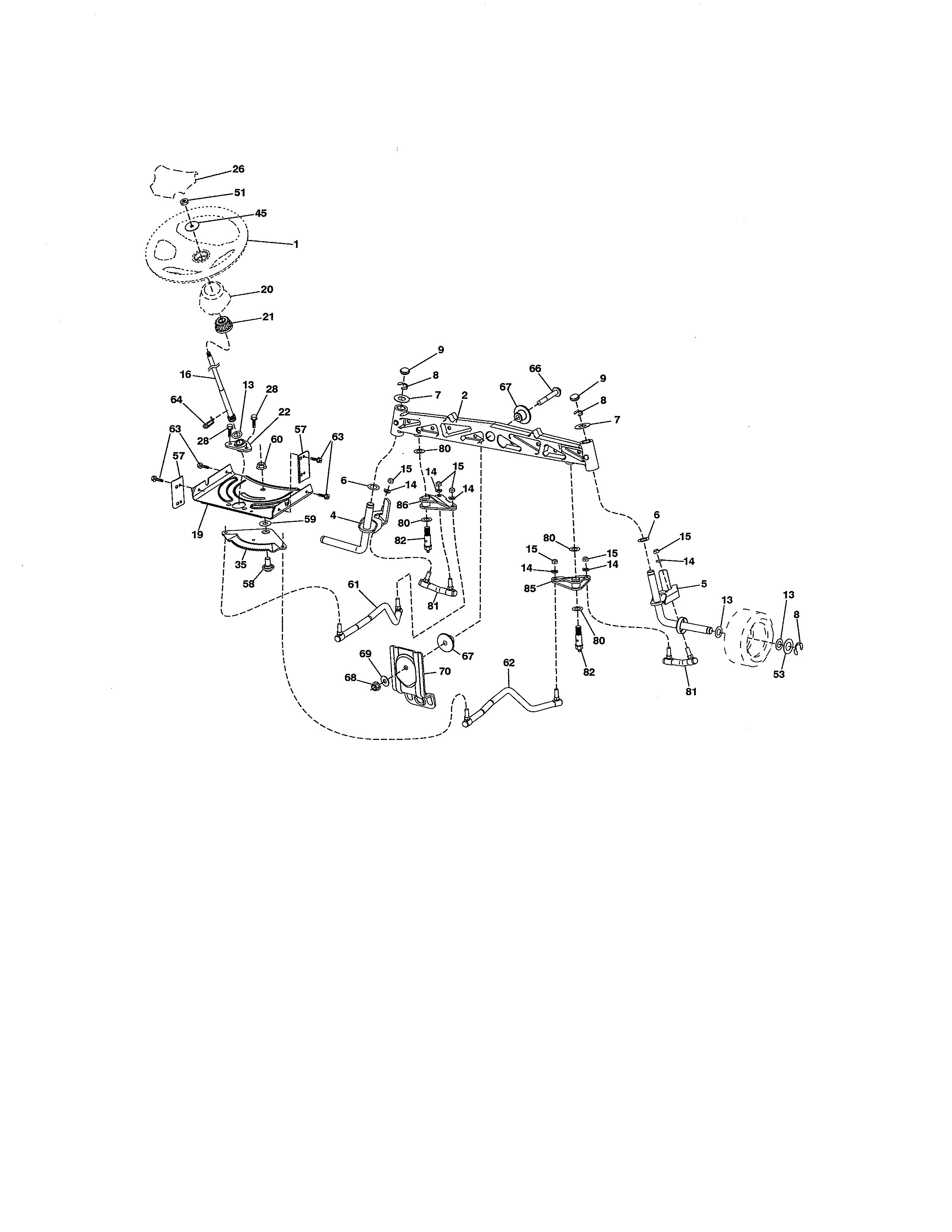 Craftsman 917288660 steering diagram