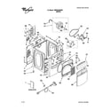 Whirlpool YWED6200SW0 cabinet diagram
