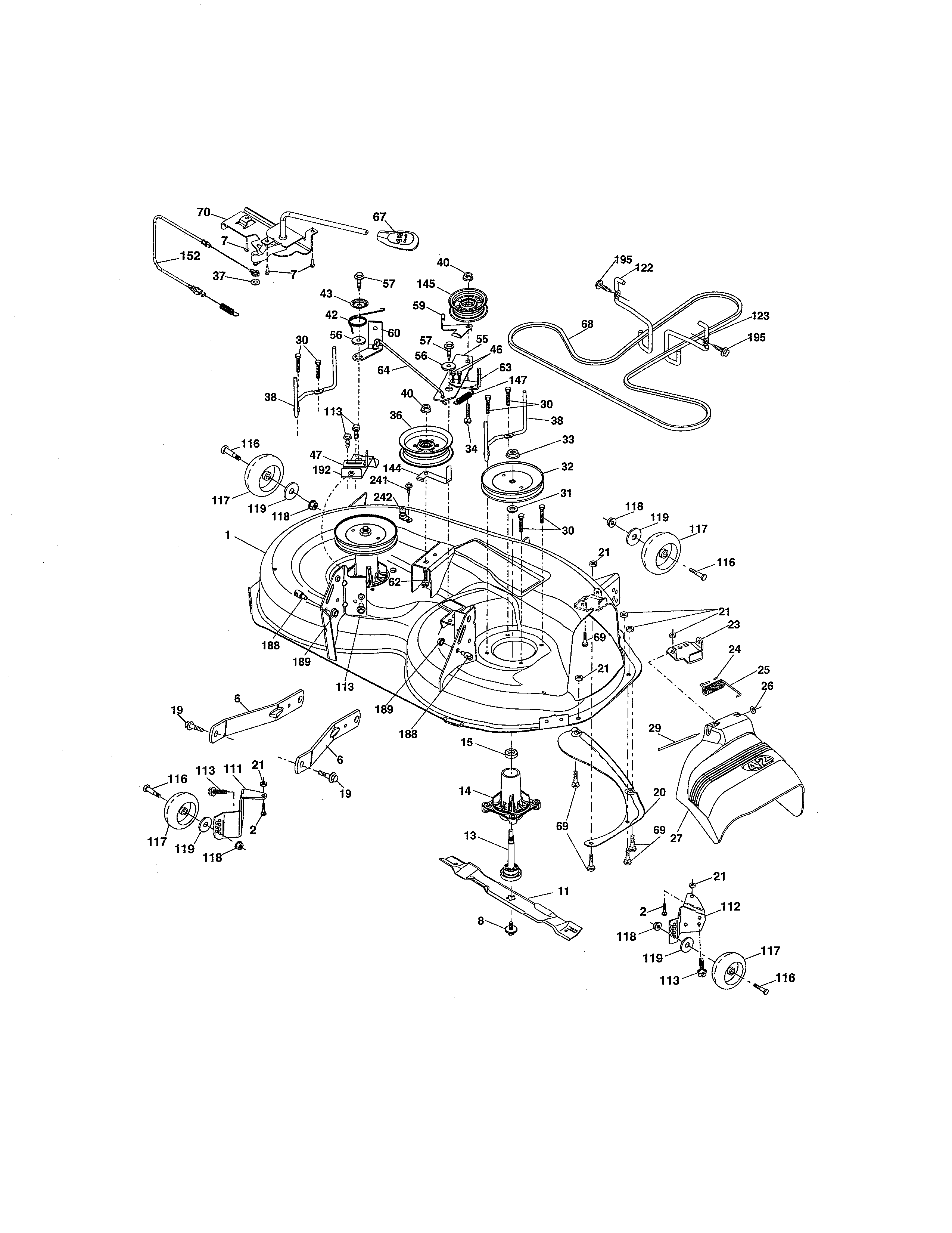 Craftsman 917288513 mower deck diagram