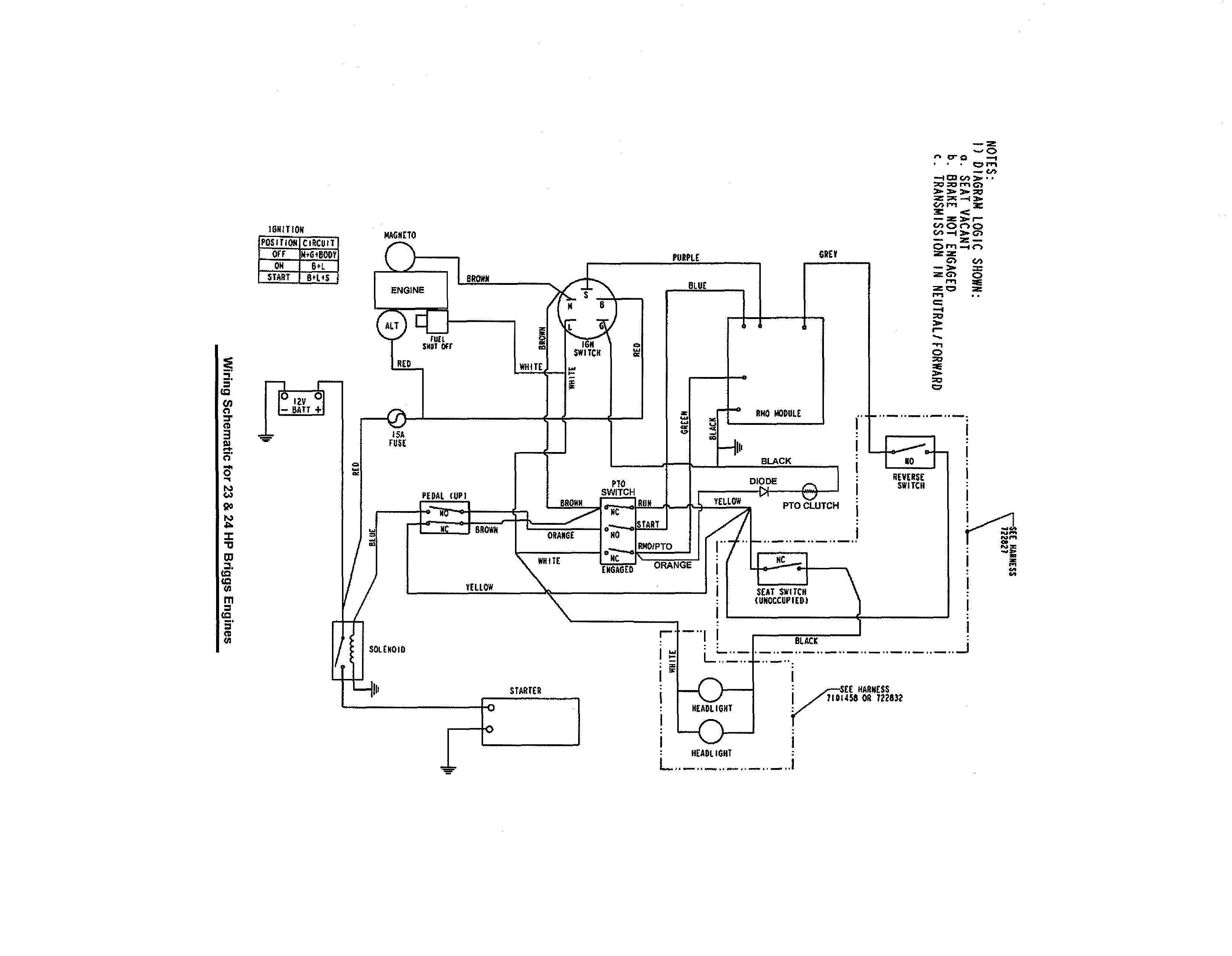 Snapper 7800318 wiring schematic (7101446) diagram