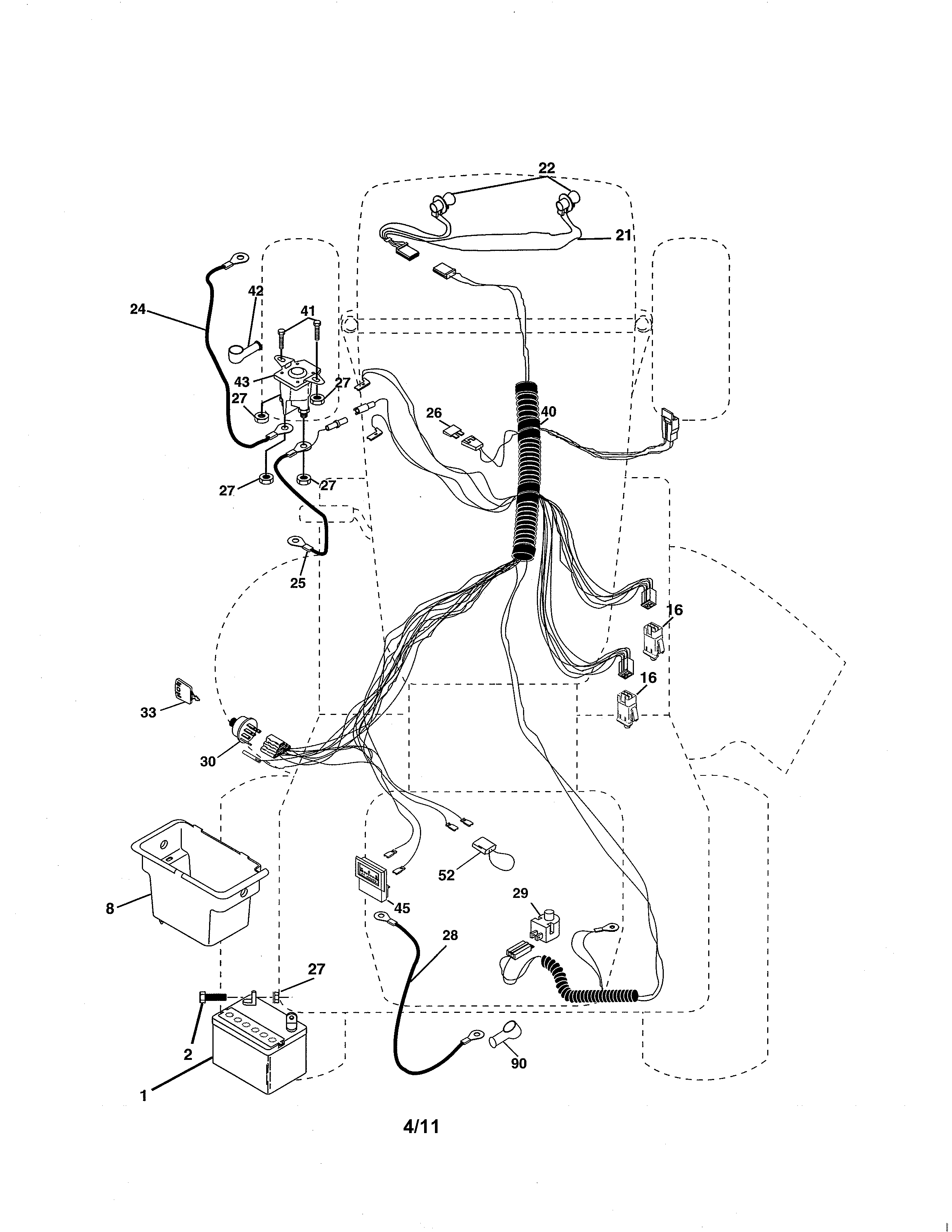 Poulan PD20H42STA electrical diagram