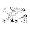 Husqvarna 917379141 drive control/gear case/wheels diagram