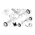 Husqvarna 917379151 drive control/gear case/wheels diagram