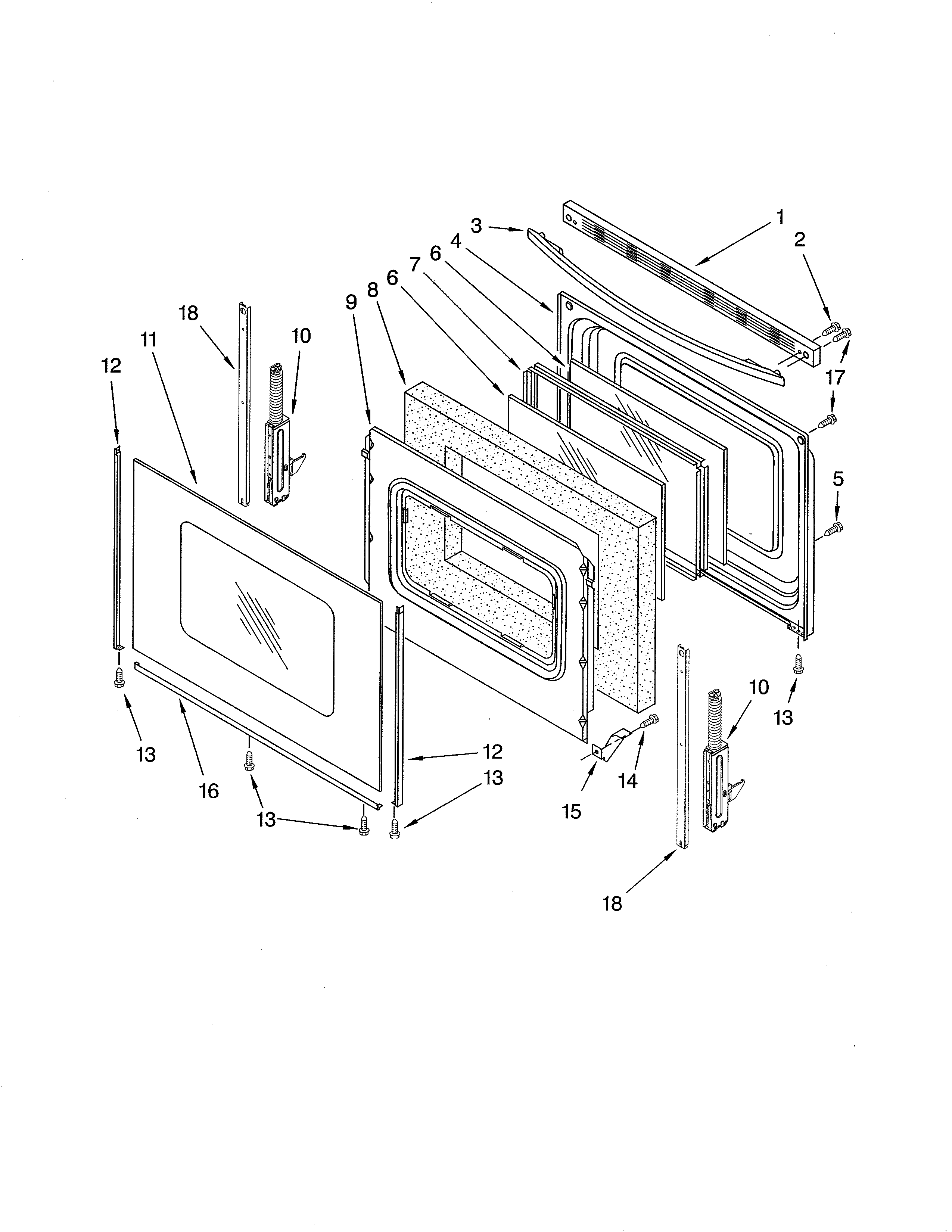 Whirlpool SF362LXTS2 door diagram