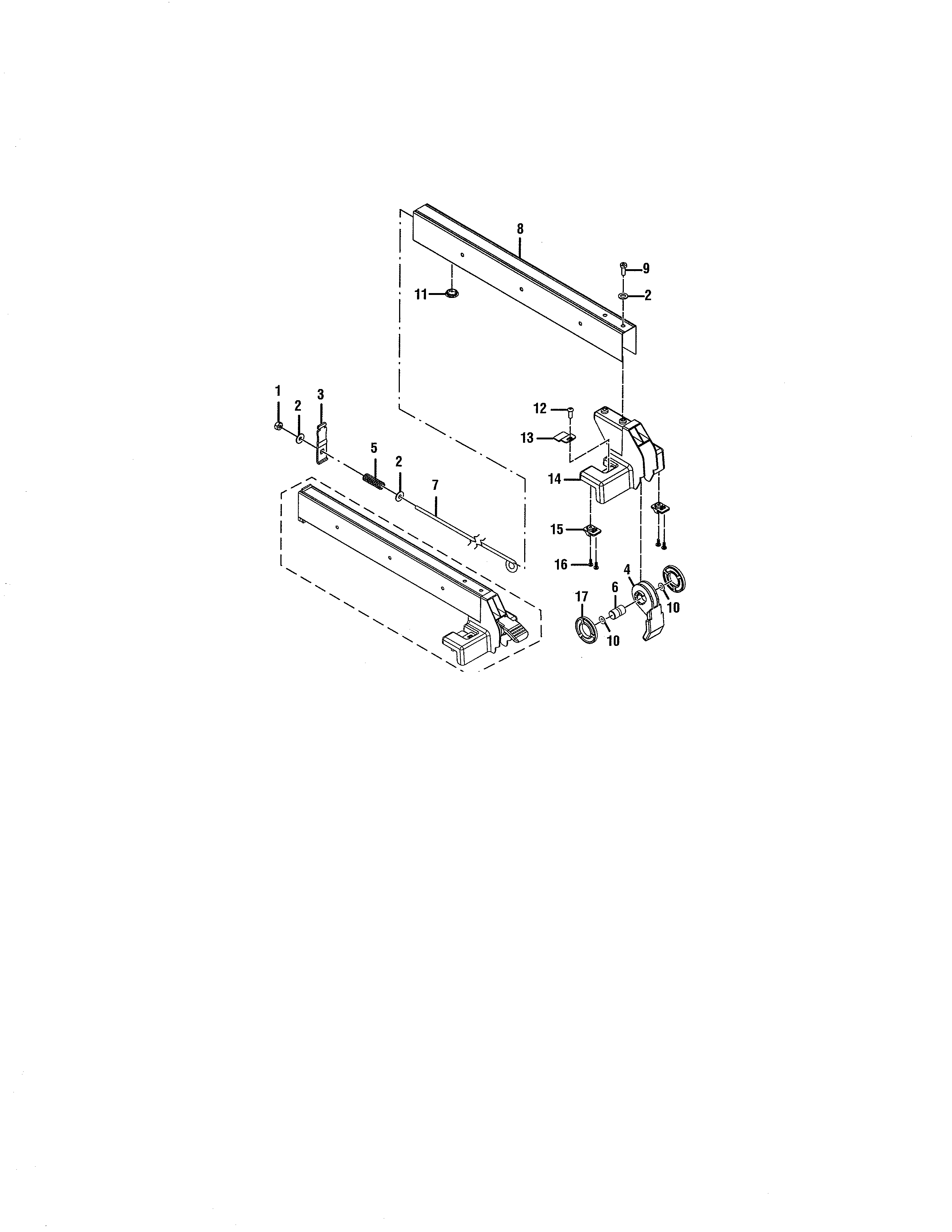 Craftsman 315218061 rip fence diagram