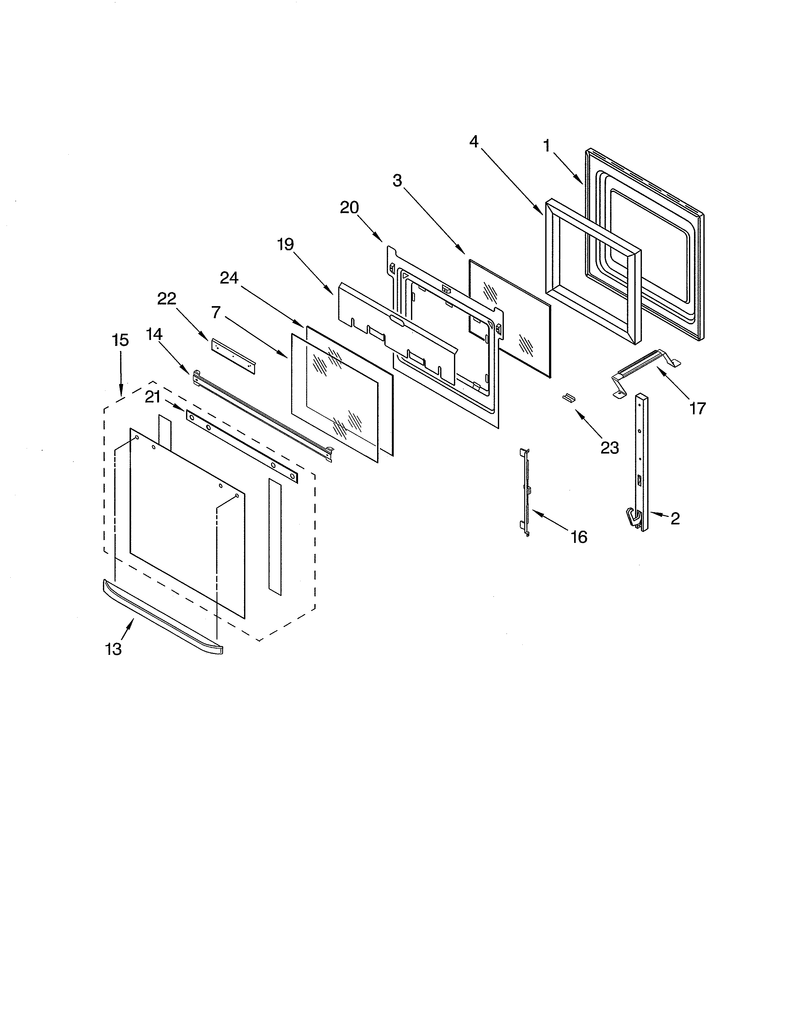 Ikea IBS330PRS00 oven door diagram