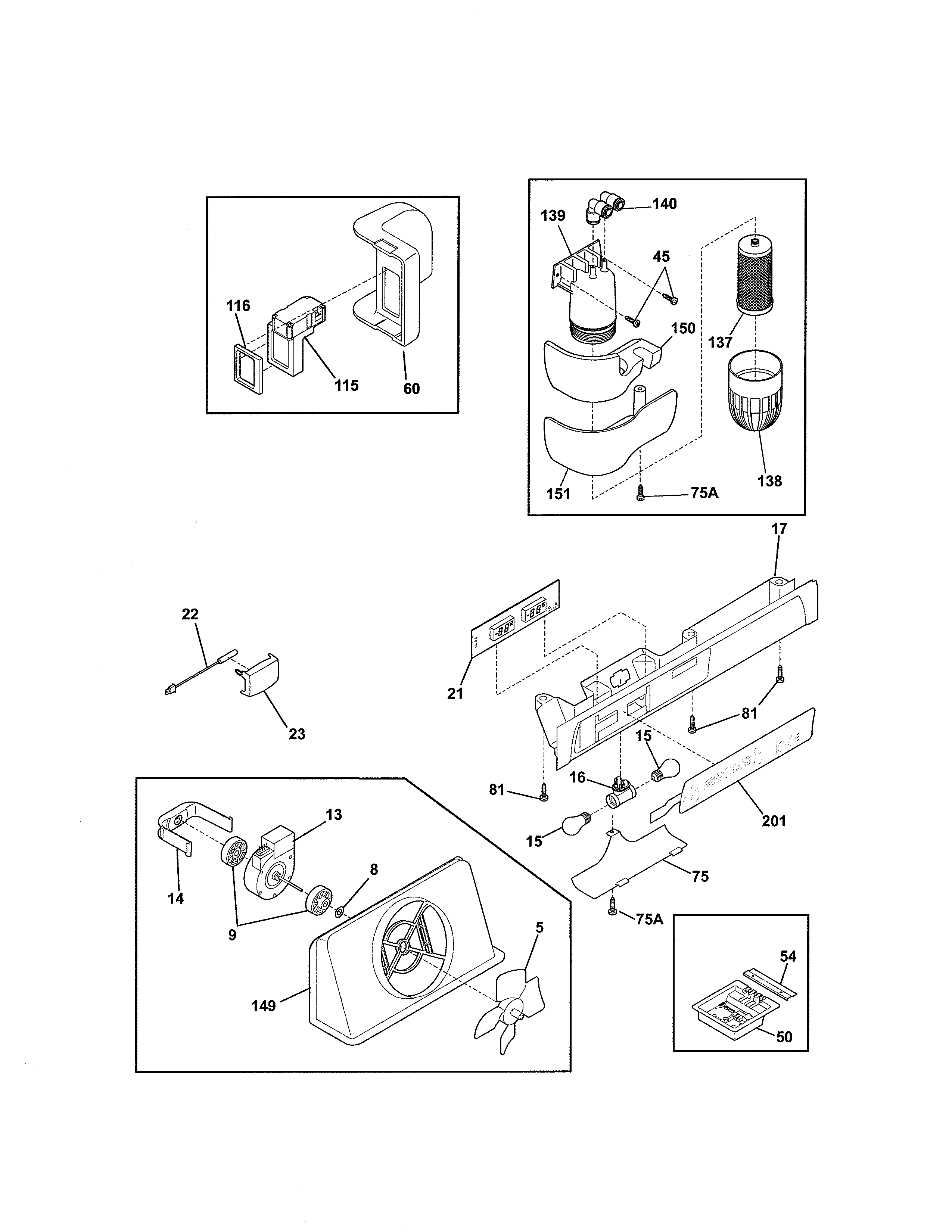 Kenmore Elite 2534450360B controls diagram