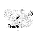 Craftsman 917254570 engine/housing/handle diagram