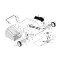Craftsman 917254570 drive control/gear case/wheels diagram
