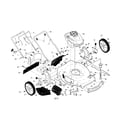 Craftsman 917374020 engine/housing/handle diagram