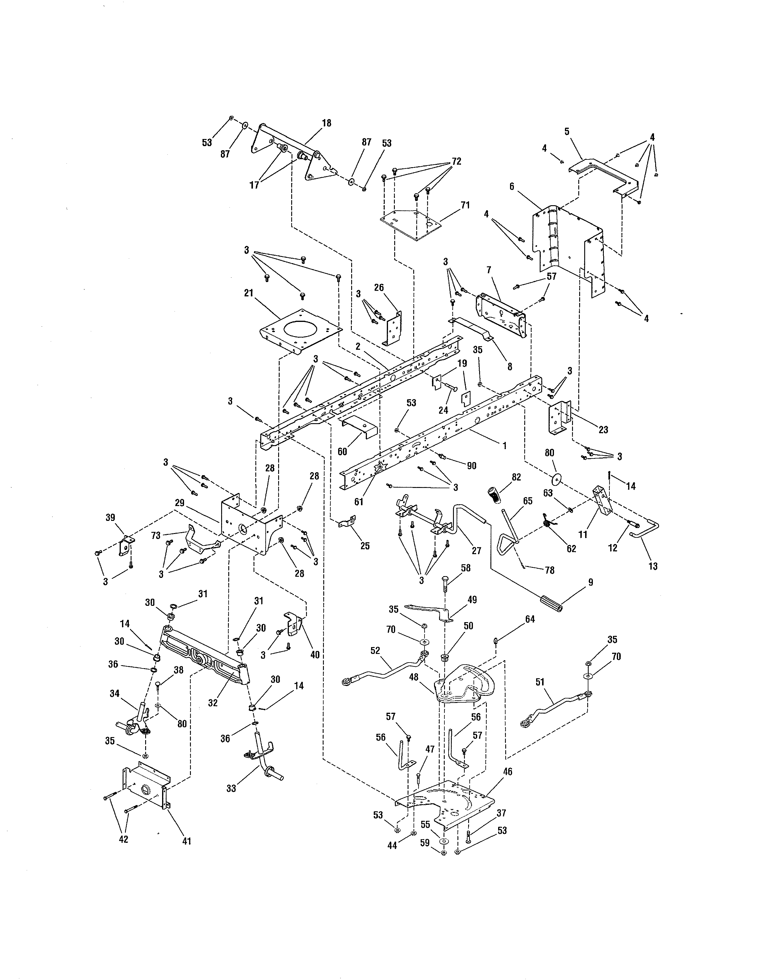 Snapper 7800545E frame diagram