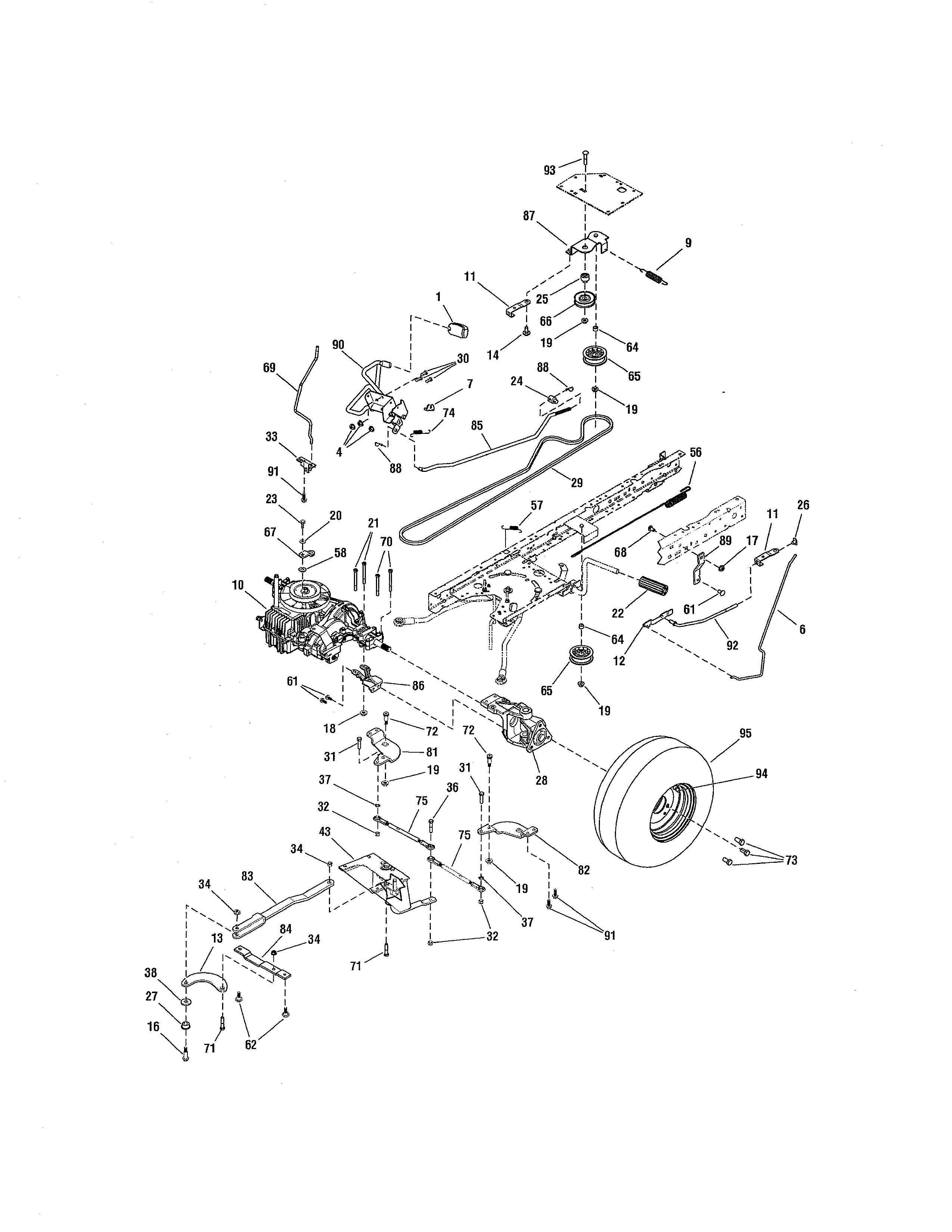 Snapper 7800545E motion drive diagram