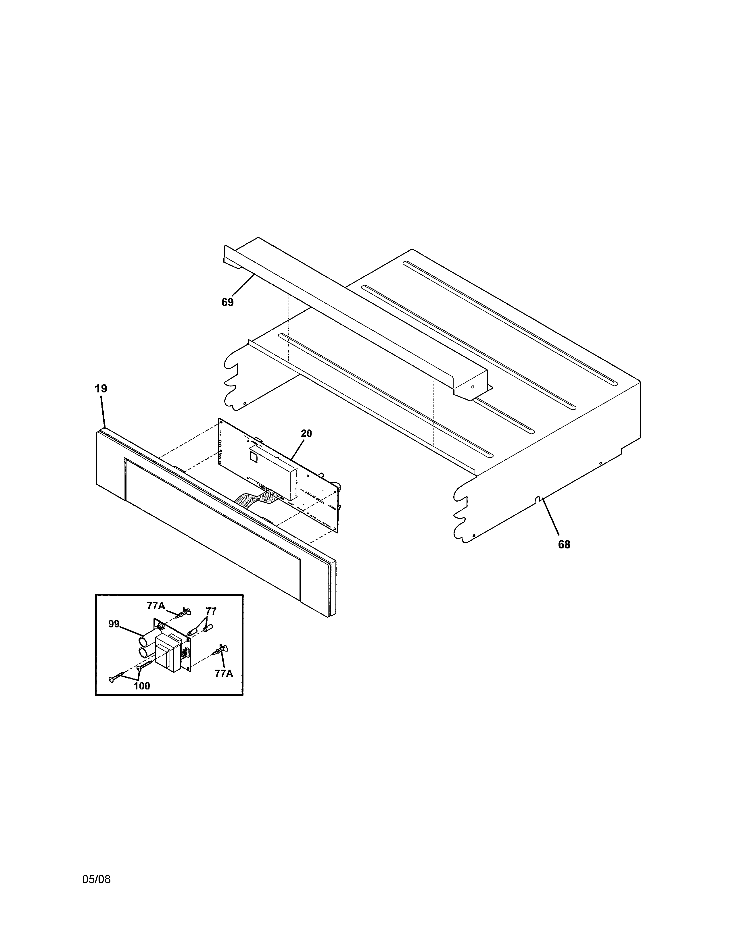 Electrolux E30EW75GPS1 control panel diagram