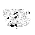 Craftsman 917376240 engine/housing/handle diagram