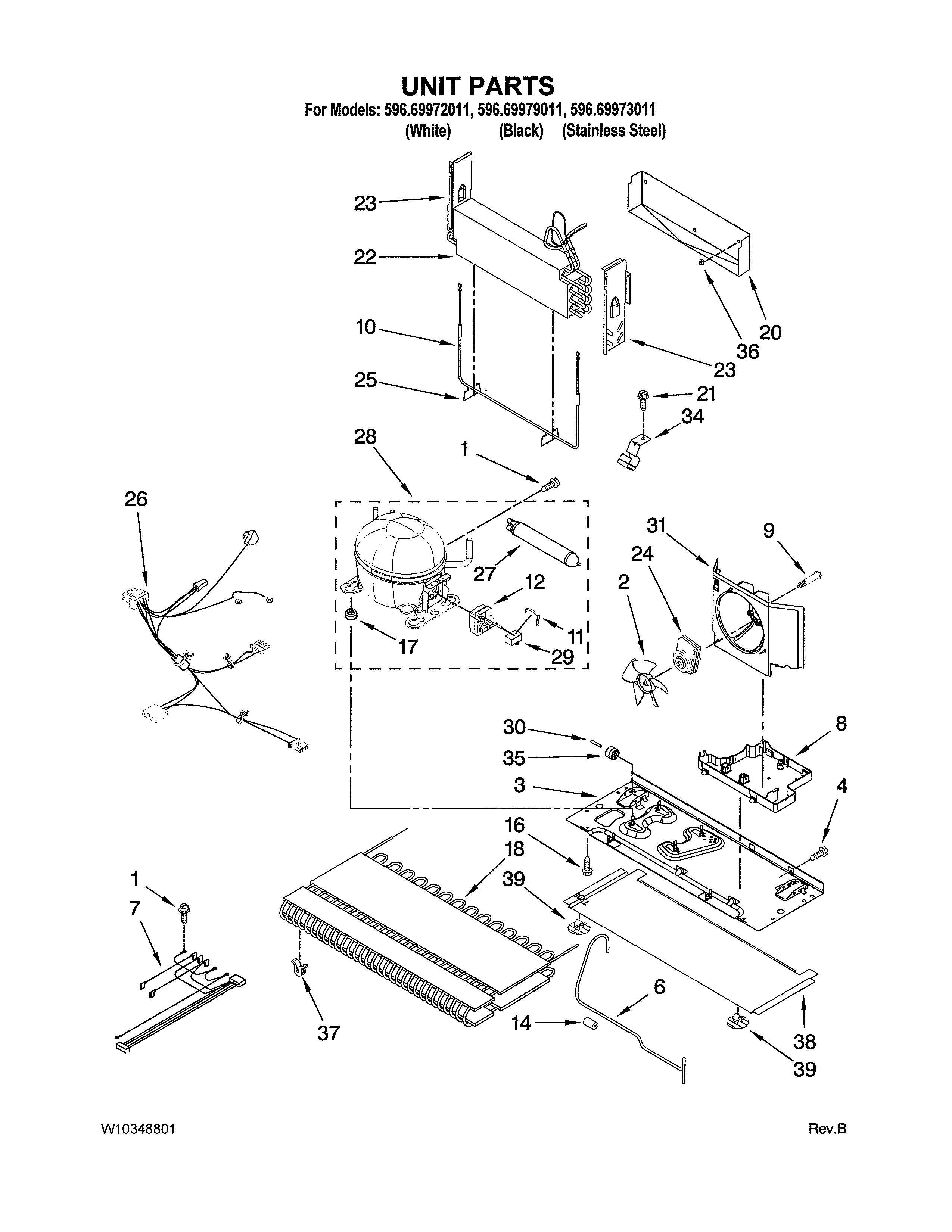 Kenmore 59669973011 unit diagram