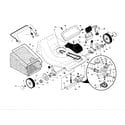 Poulan 96142004300 drive control/gear case/wheels diagram