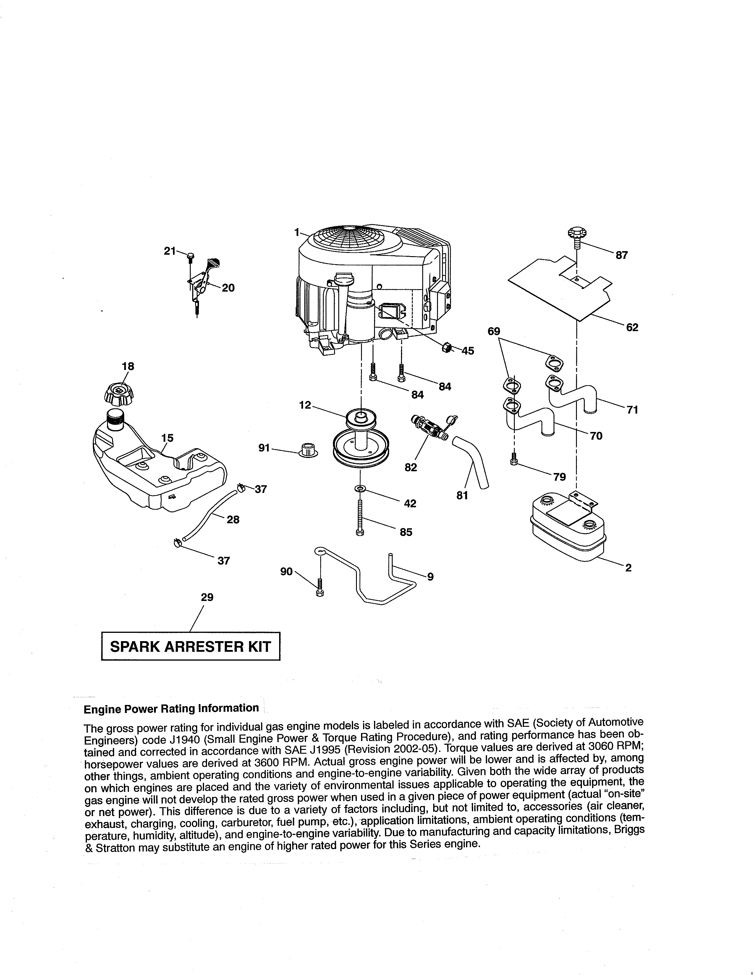 Craftsman 917289255 engine diagram