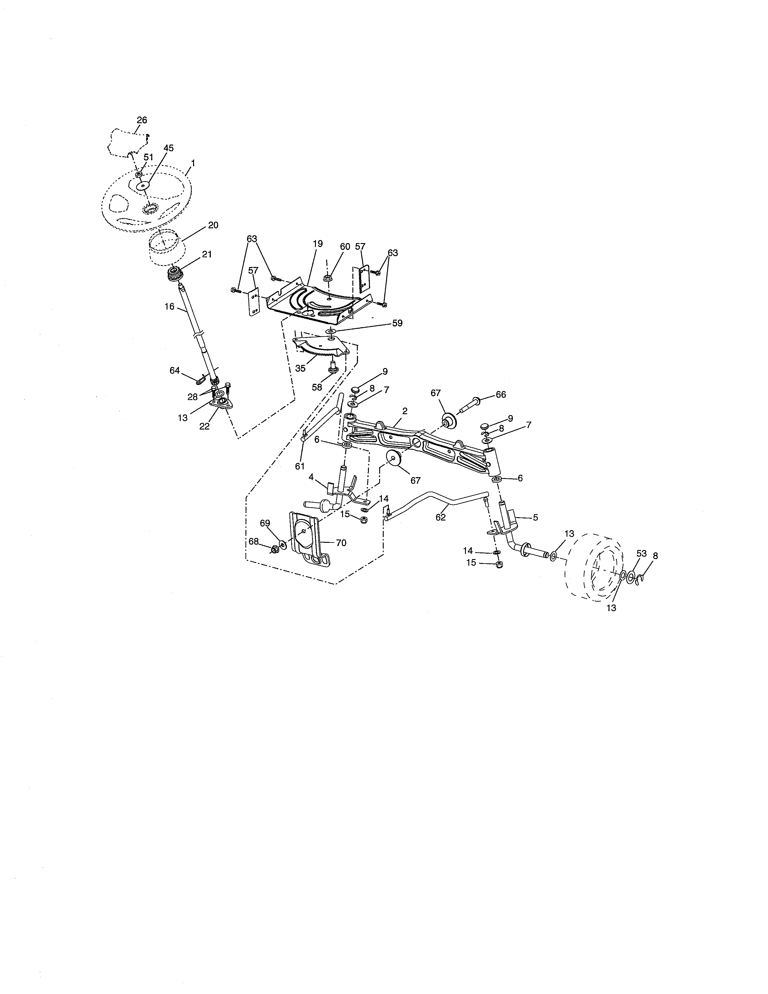 Craftsman 917289255 steering diagram