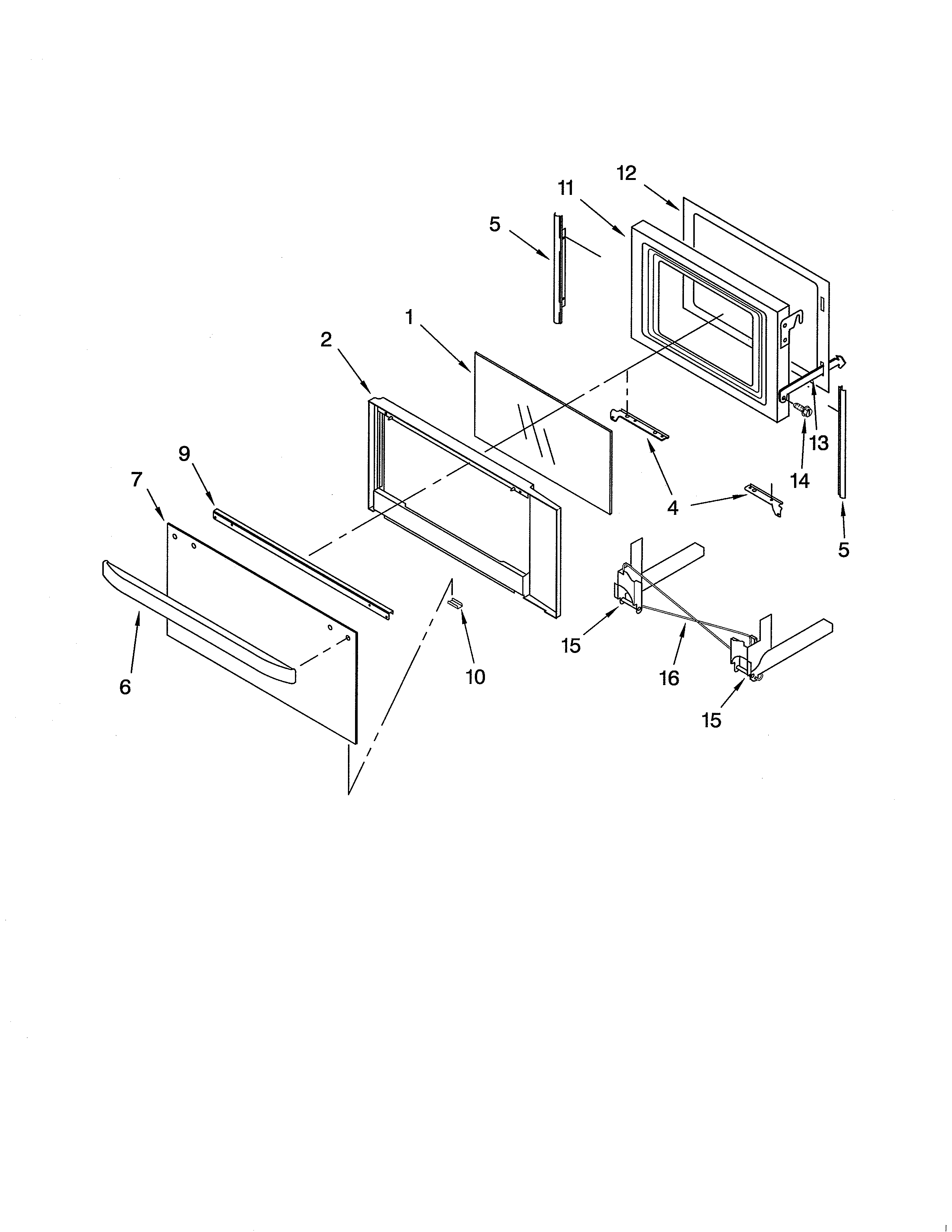 KitchenAid KEHC309JSS06 microwave door diagram