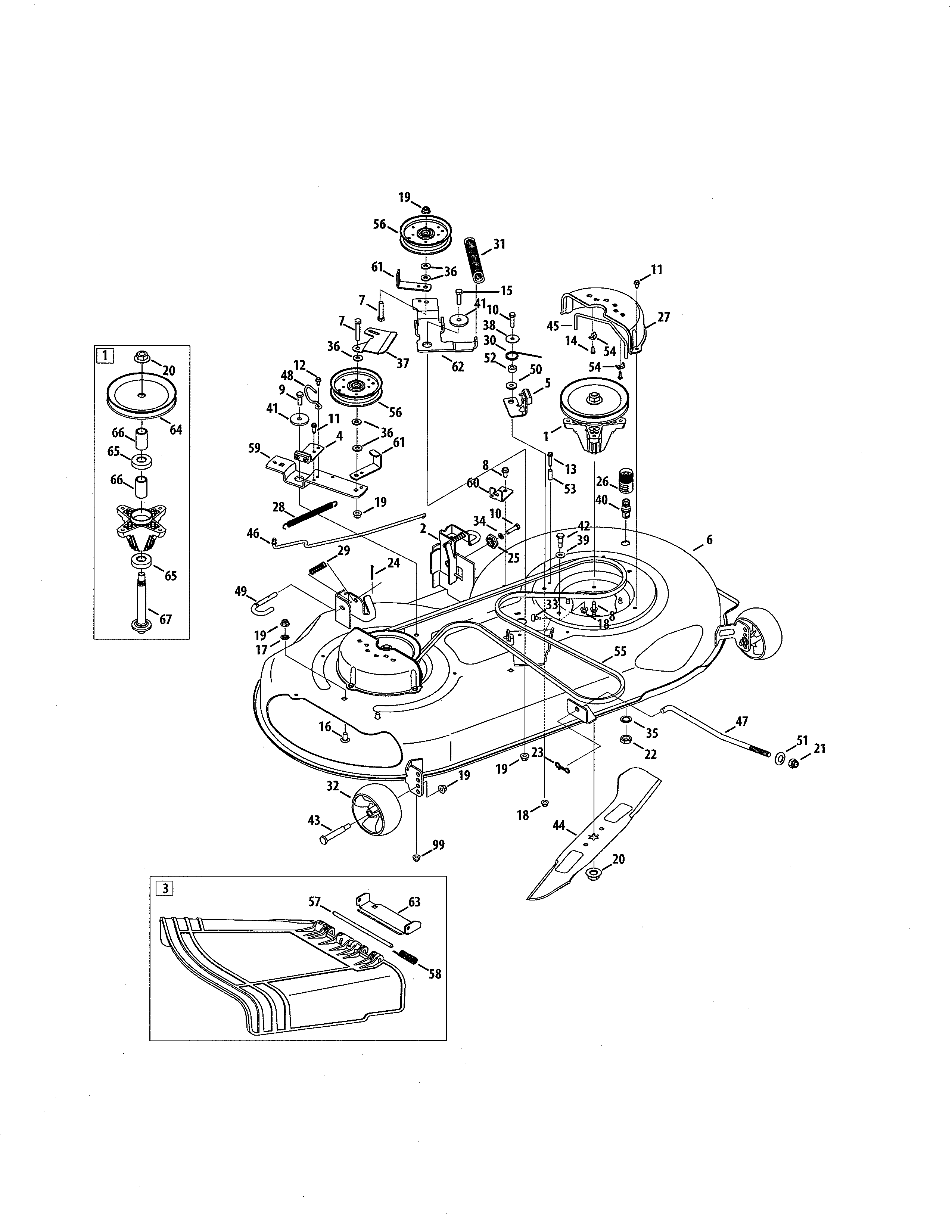 Craftsman 247288851 mower deck diagram