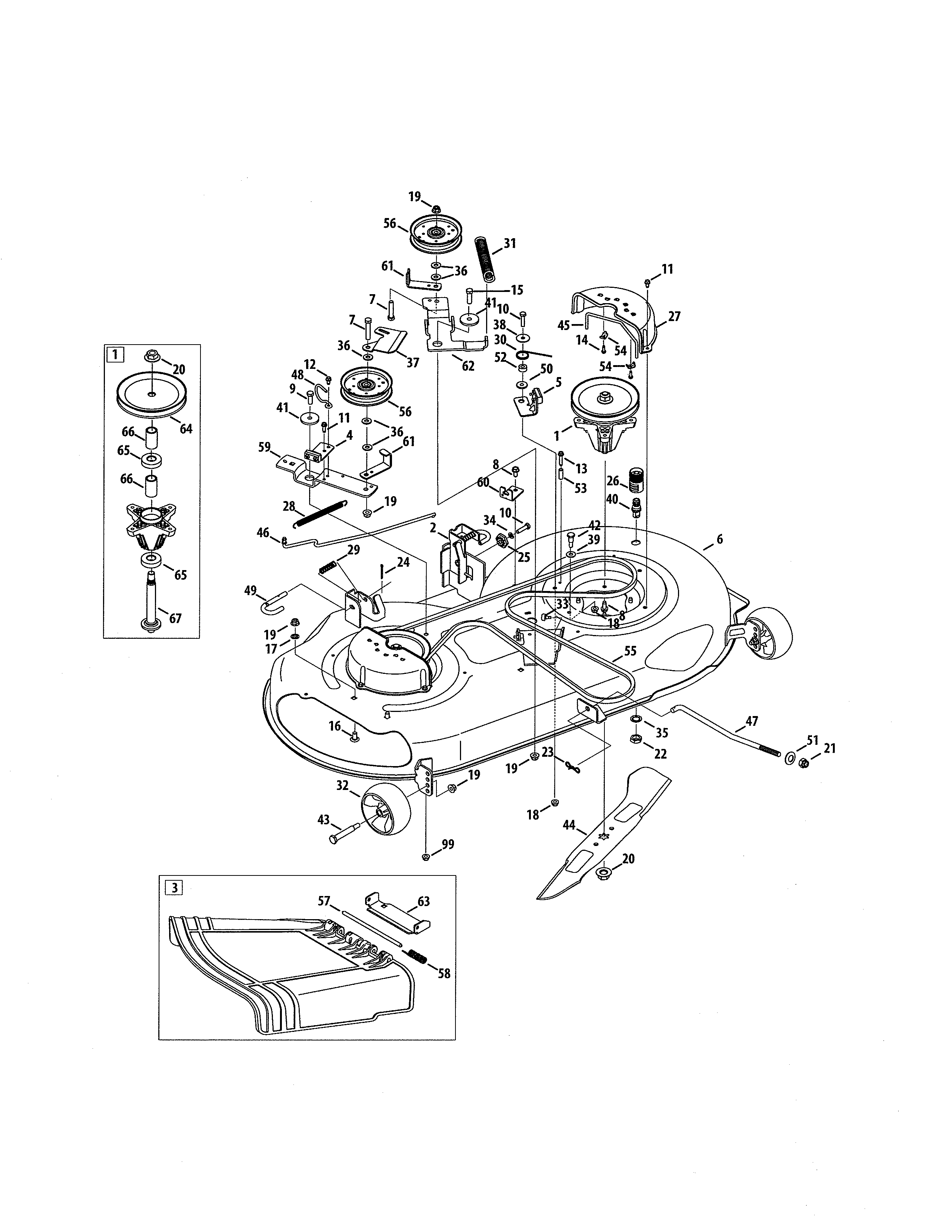 Craftsman 247288860 mower deck diagram
