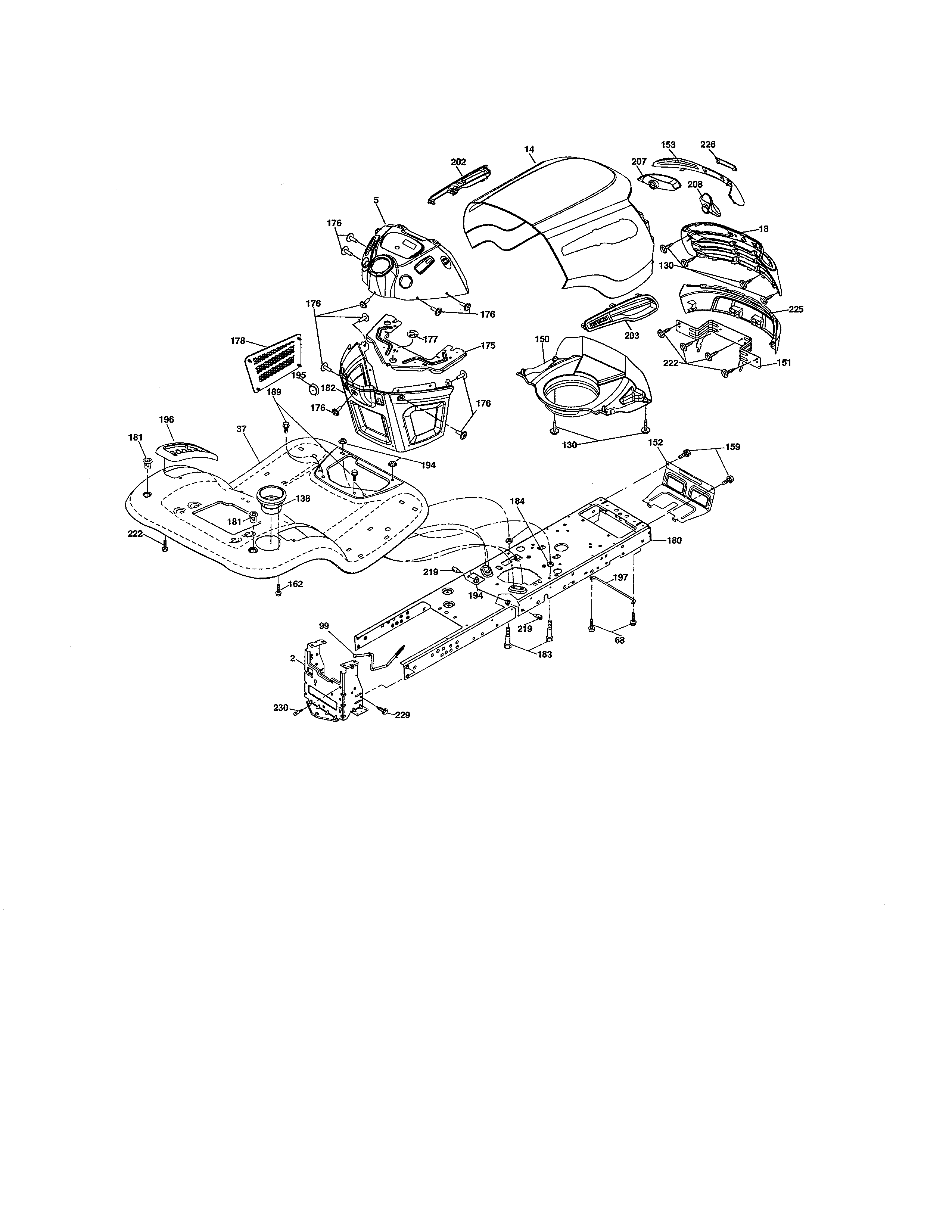 Craftsman 917276620 chassis diagram