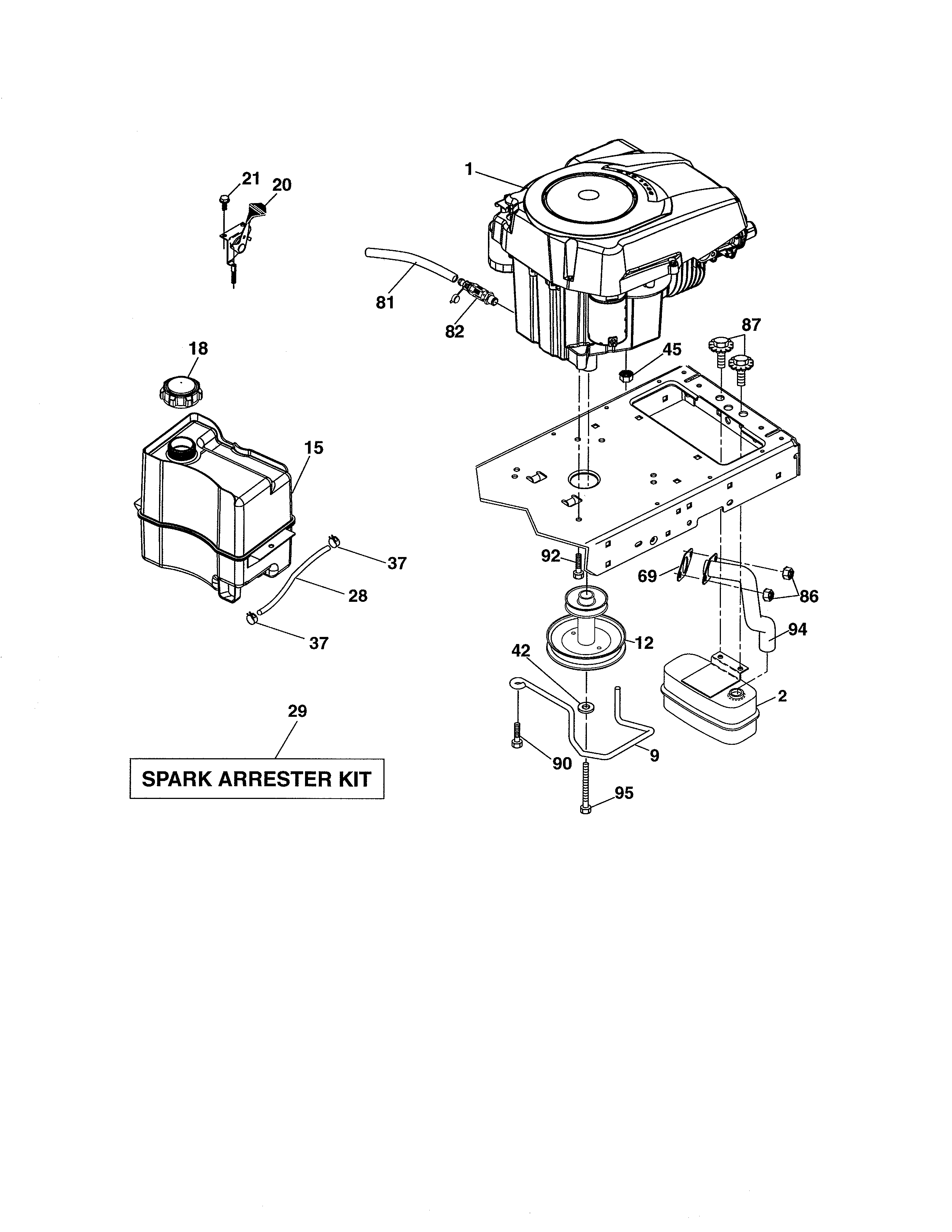Craftsman 917276620 engine diagram