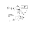 Poulan BVM200FE muffler/crankcase/crankshaft diagram