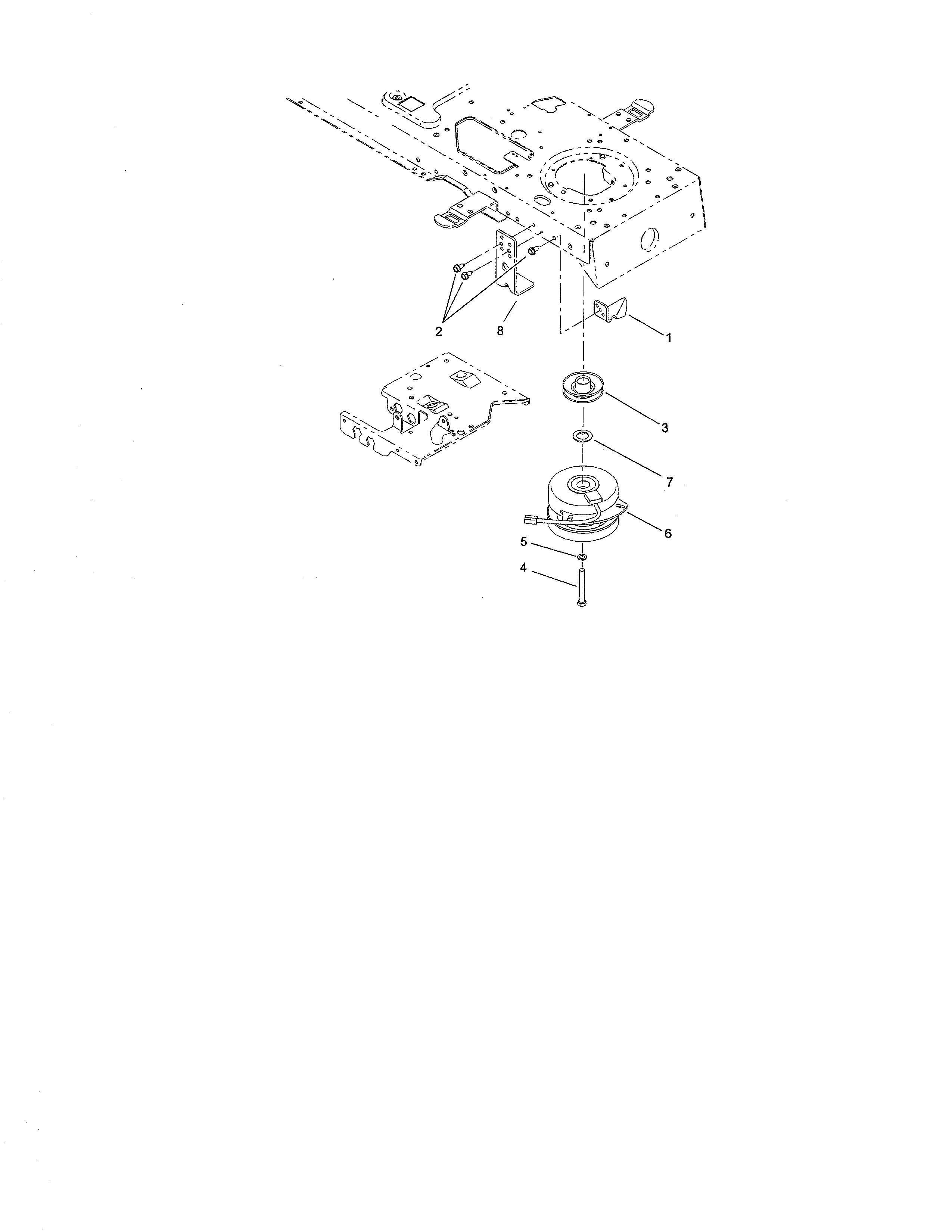 Toro 14AP80RP744 (1A136H30000 AND UP) electric clutch assembly diagram
