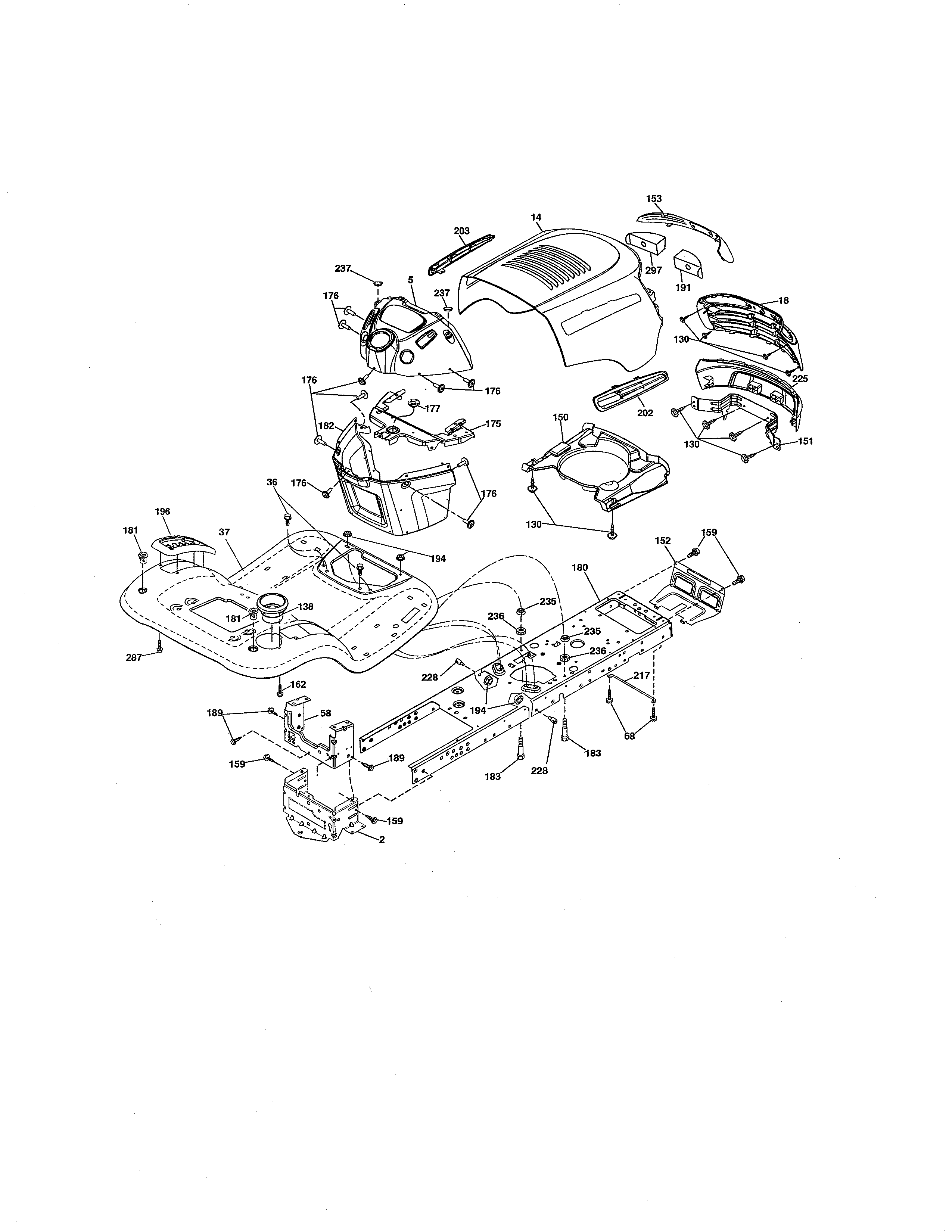 Craftsman 917289071 chassis assembly diagram